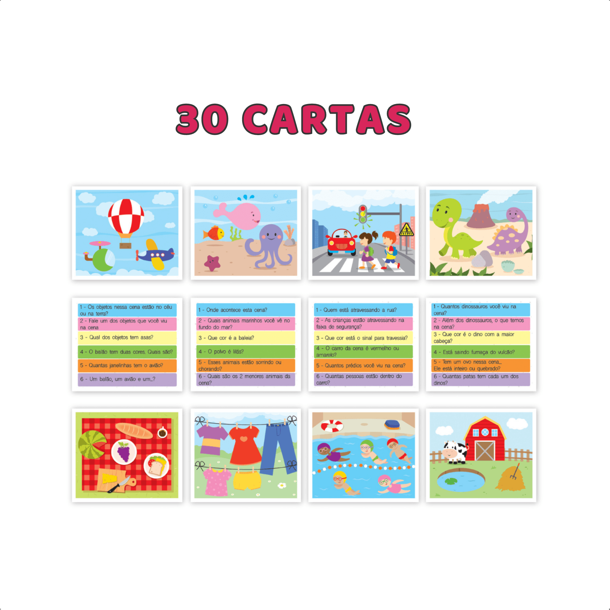 Jogo Infantil Educativo Gato de Sapato com 30 Cartas Estimula a Memória Nig - 0456