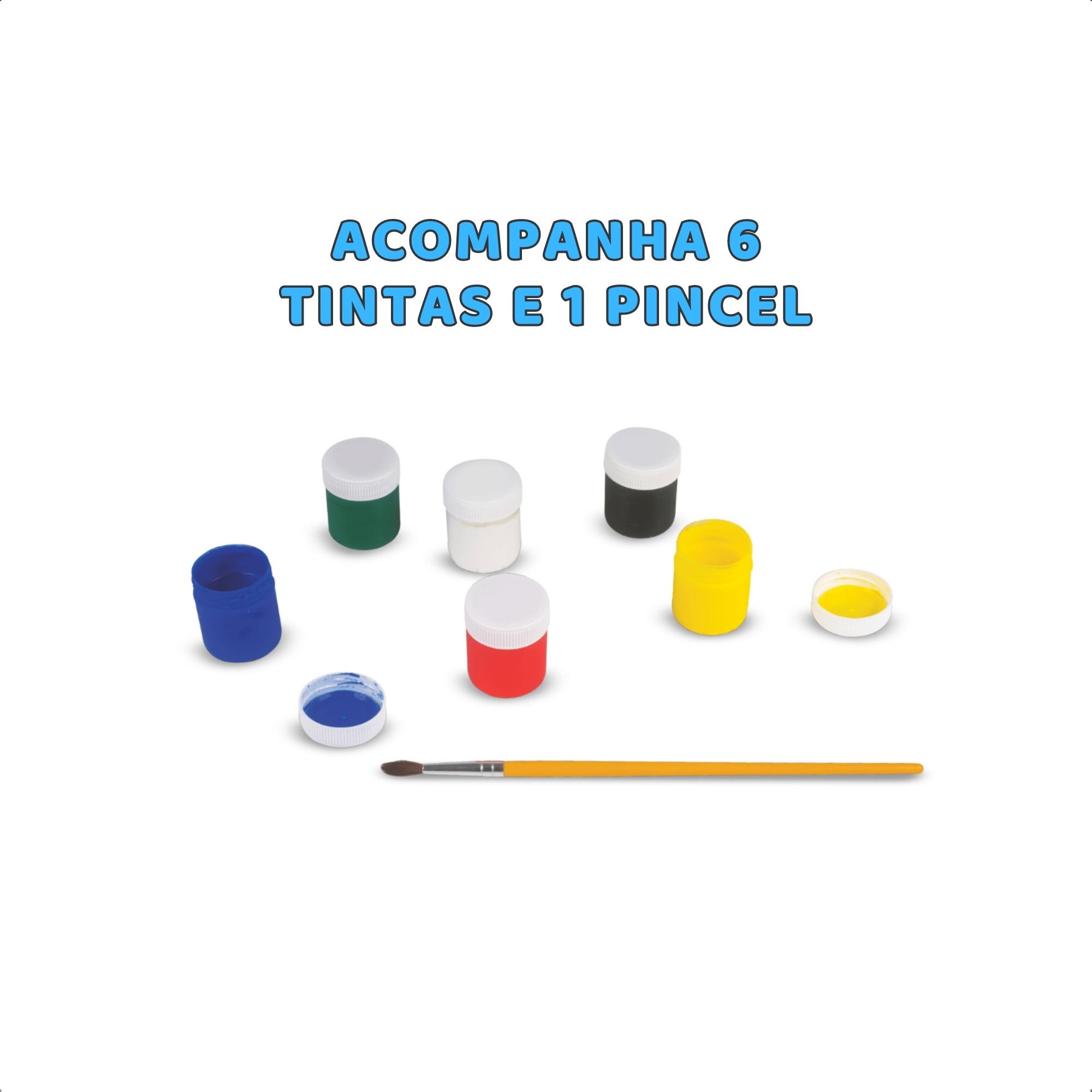 Kit Pintura Dinos CavaletesTintasTelas Infantil Estimula Coordenação Motora Criatividade Nig 0440