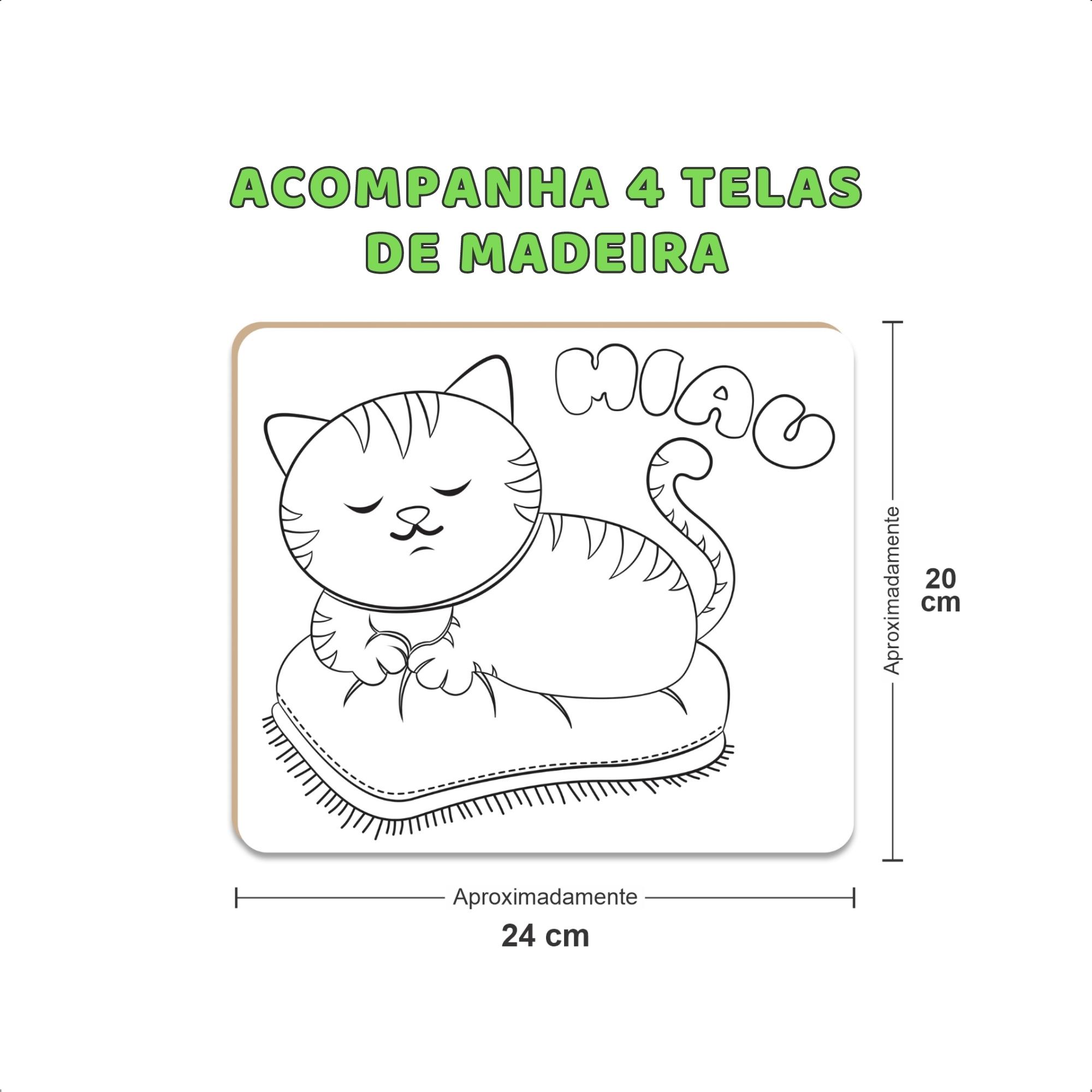 Brinquedo Educativo Pintura Pets Cavalete Tintas Telas Jogo Infantil Nig - 0441