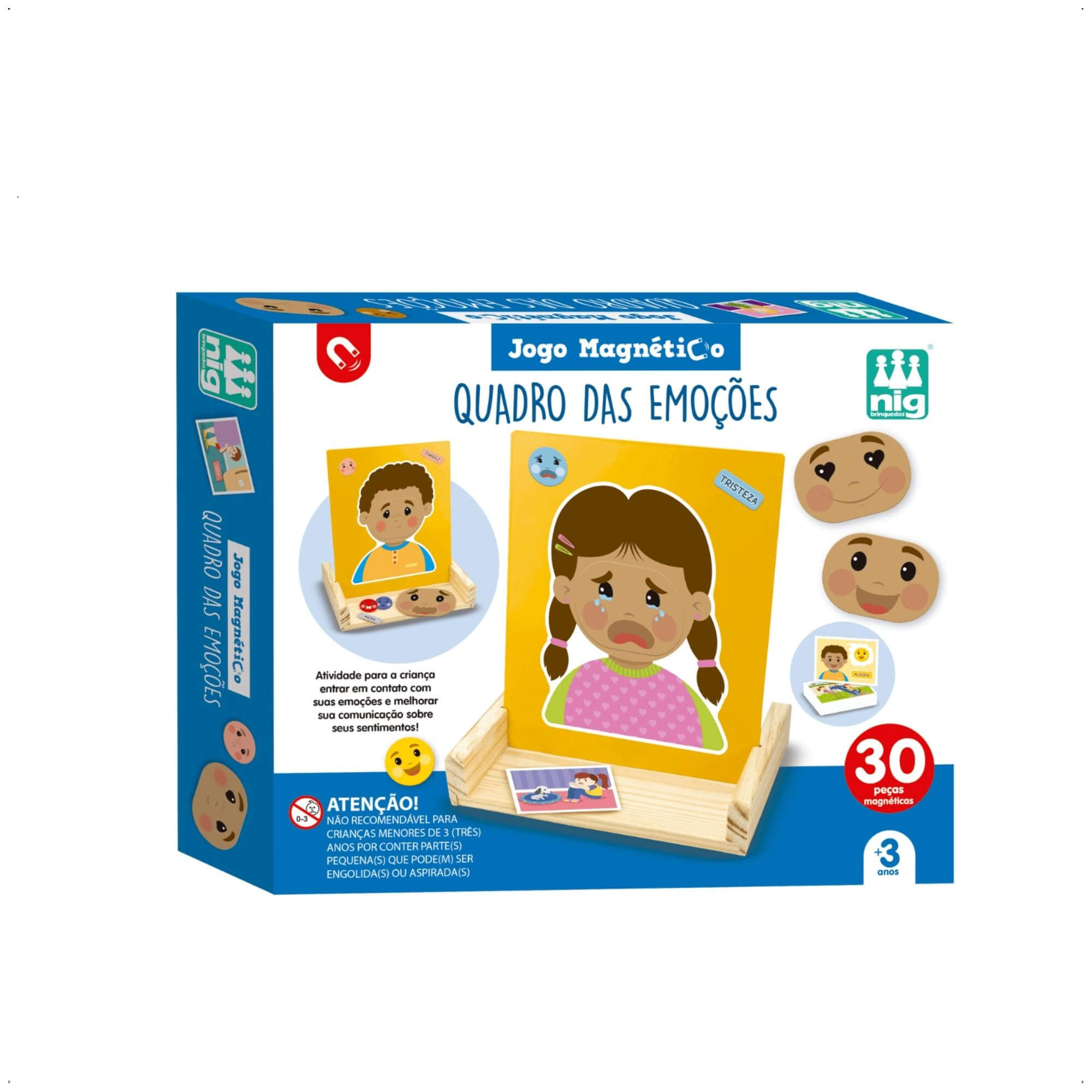 Jogo Infantil Quadro Emoções Magnético Atividades Sentimentos Brinquedo Nig - 0465