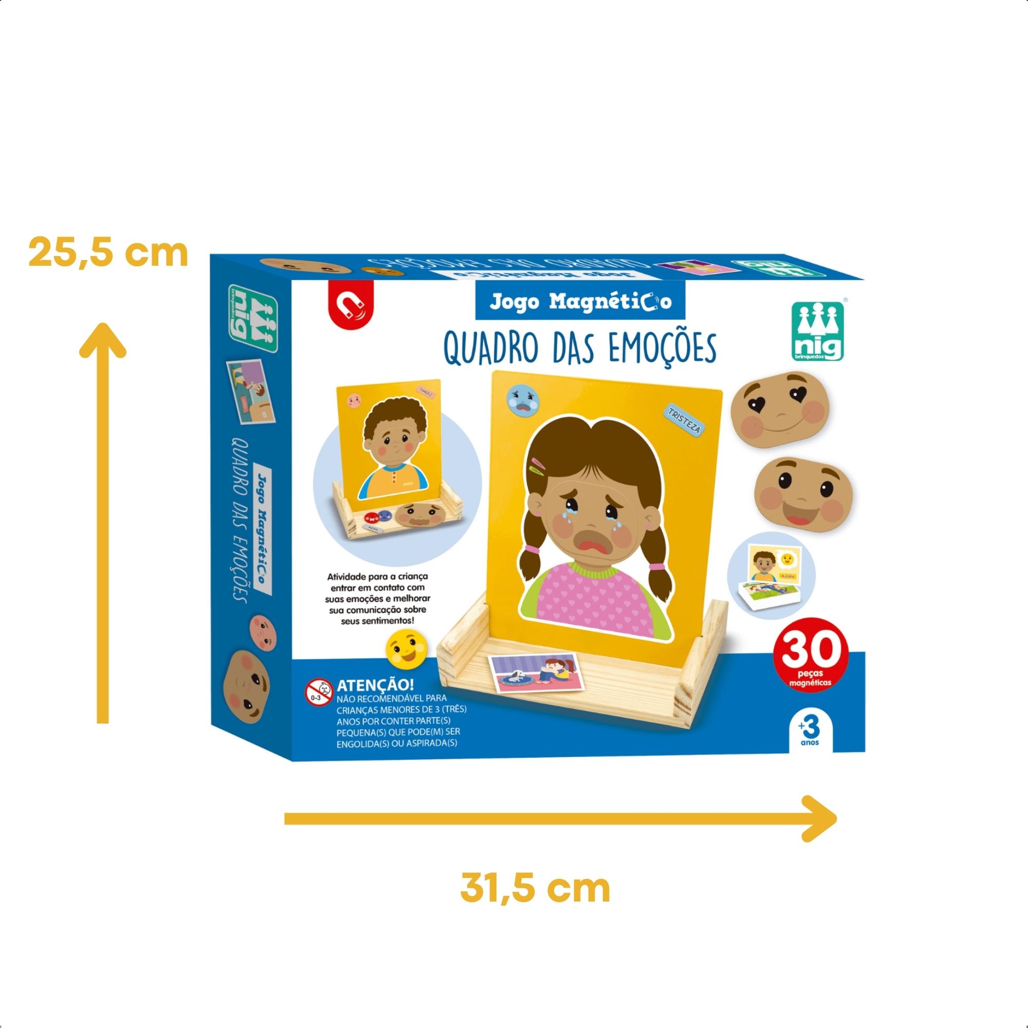 Jogo Infantil Quadro Emoções Magnético Atividades Sentimentos Brinquedo Nig - 0465