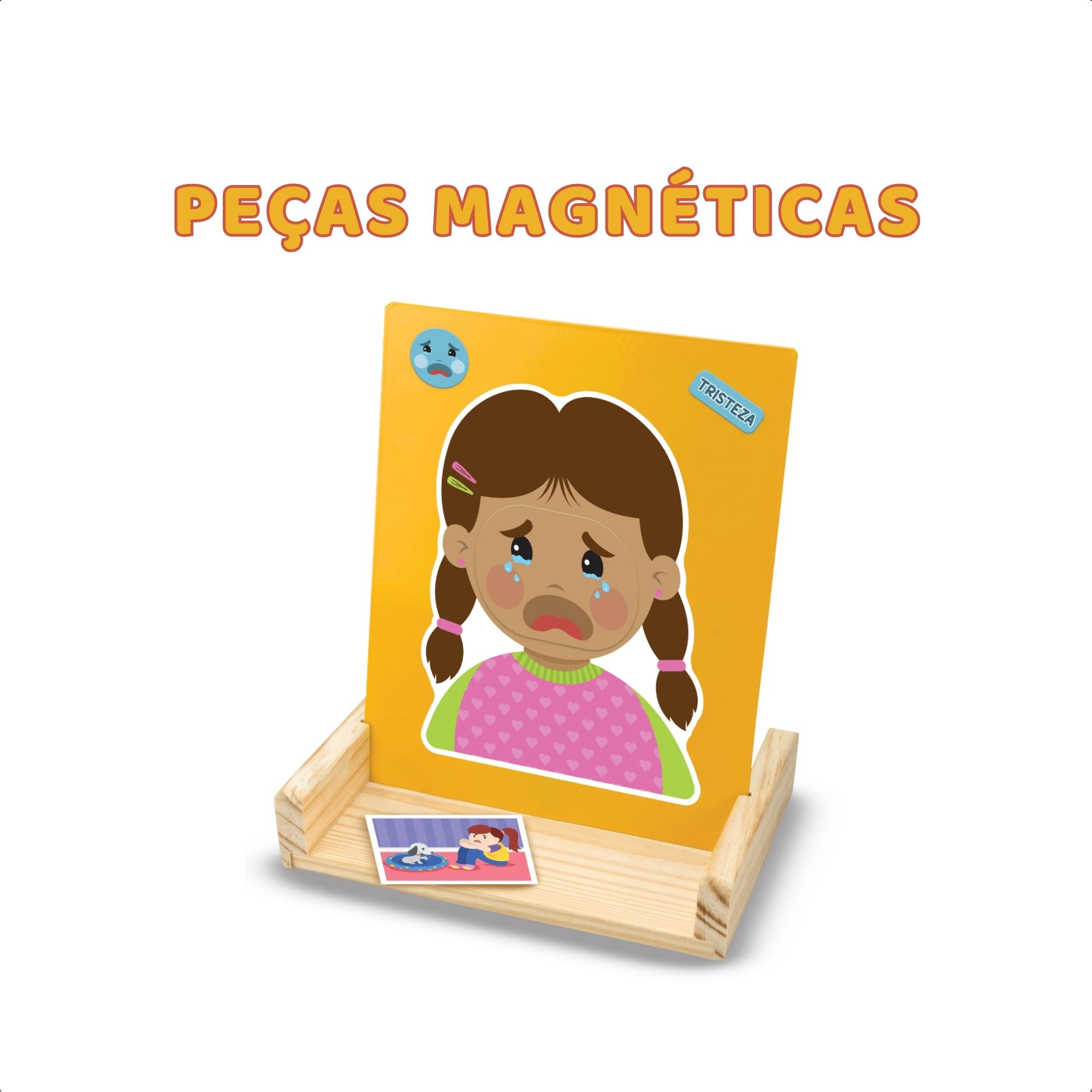 Jogo Infantil Quadro Emoções Magnético Atividades Sentimentos Brinquedo Nig - 0465