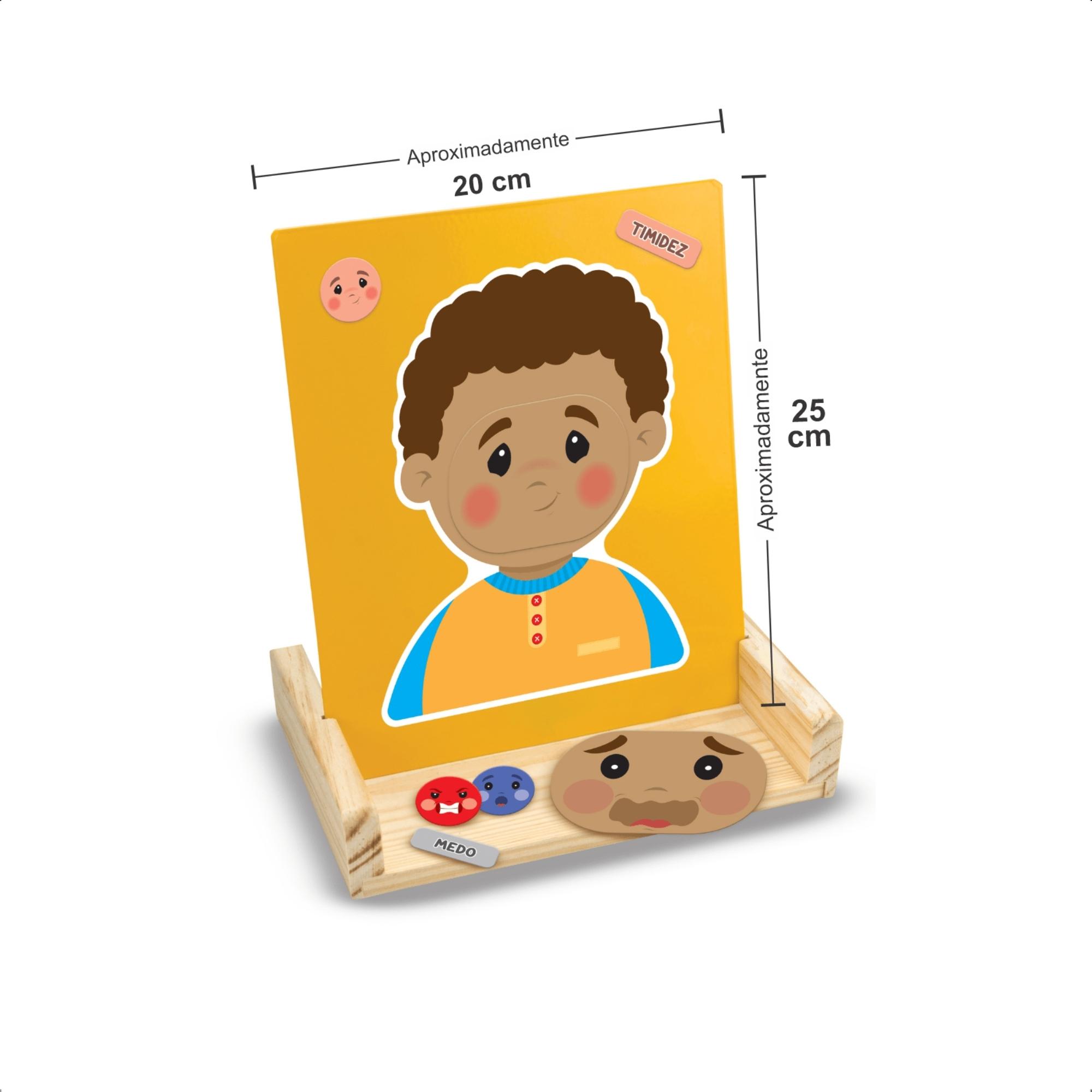 Jogo Infantil Quadro Emoções Magnético Atividades Sentimentos Brinquedo Nig - 0465