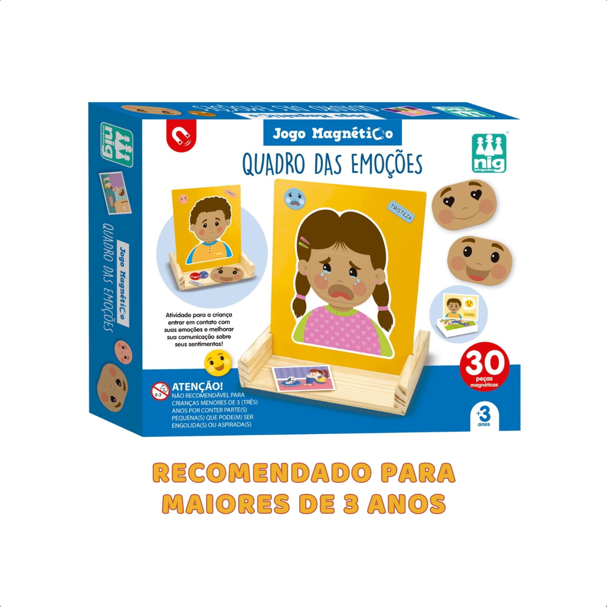 Jogo Infantil Quadro Emoções Magnético Atividades Sentimentos Brinquedo Nig - 0465