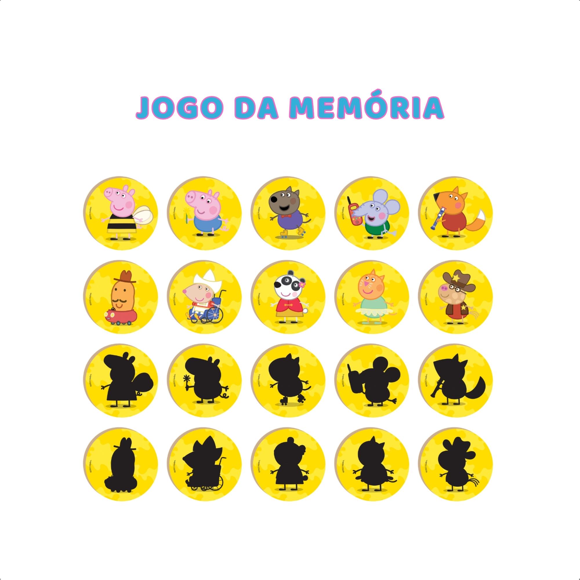 Kit de Atividades Educação Infantil Peppa Pig Jogo Memória Pintura Dominó Nig - 0527