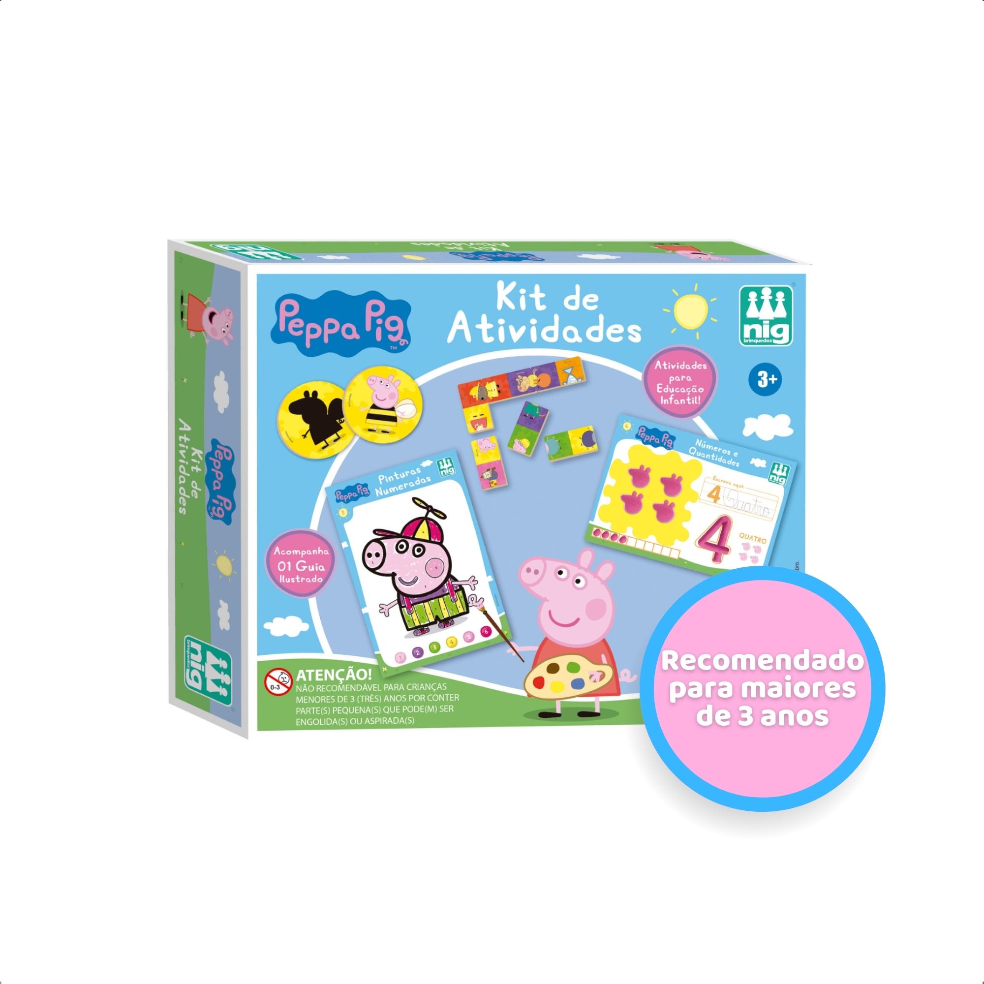Kit de Atividades Educação Infantil Peppa Pig Jogo Memória Pintura Dominó Nig - 0527