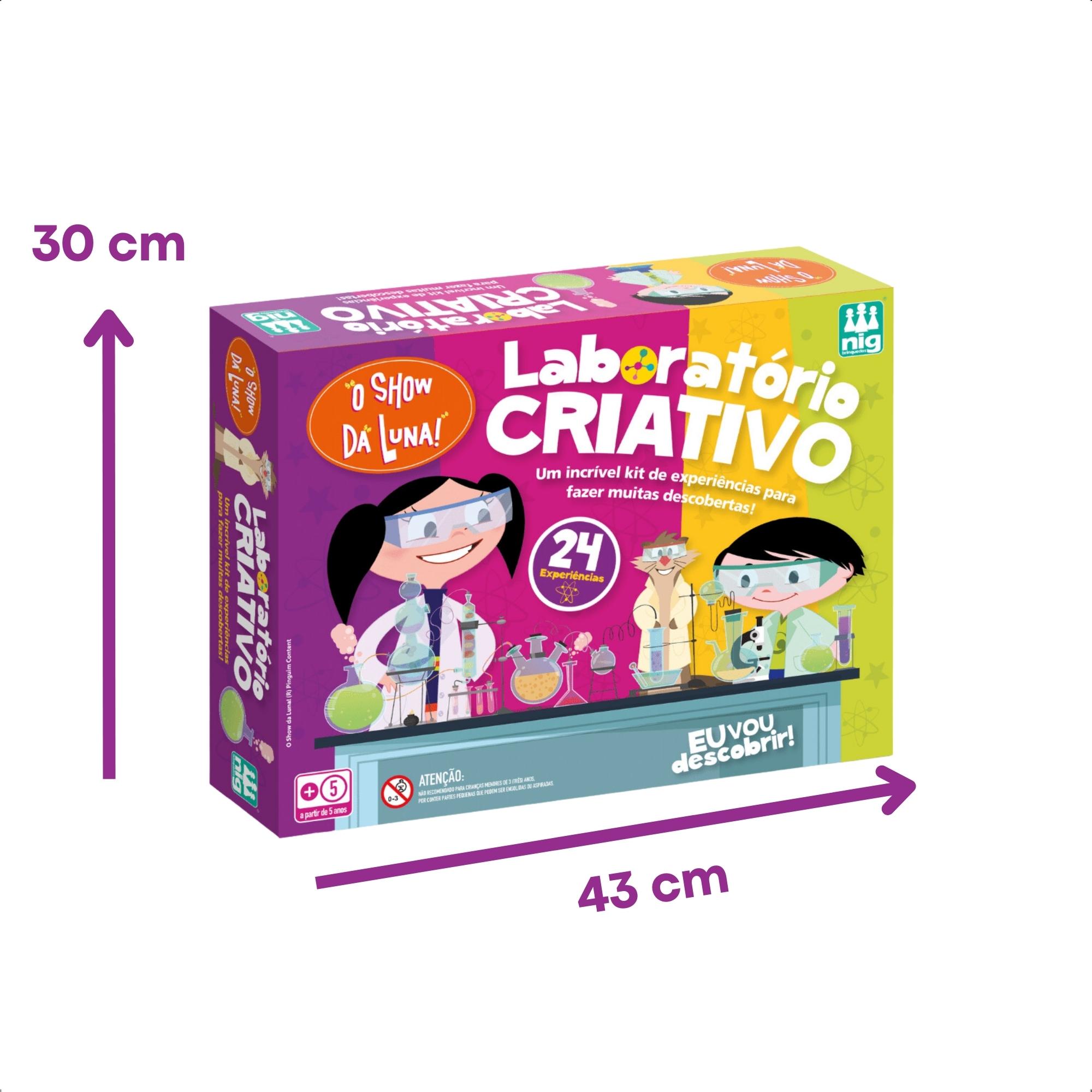 Laboratório Show da Luna Criativo Infantil Kit c/ 24 Experimentos Nig - 0738