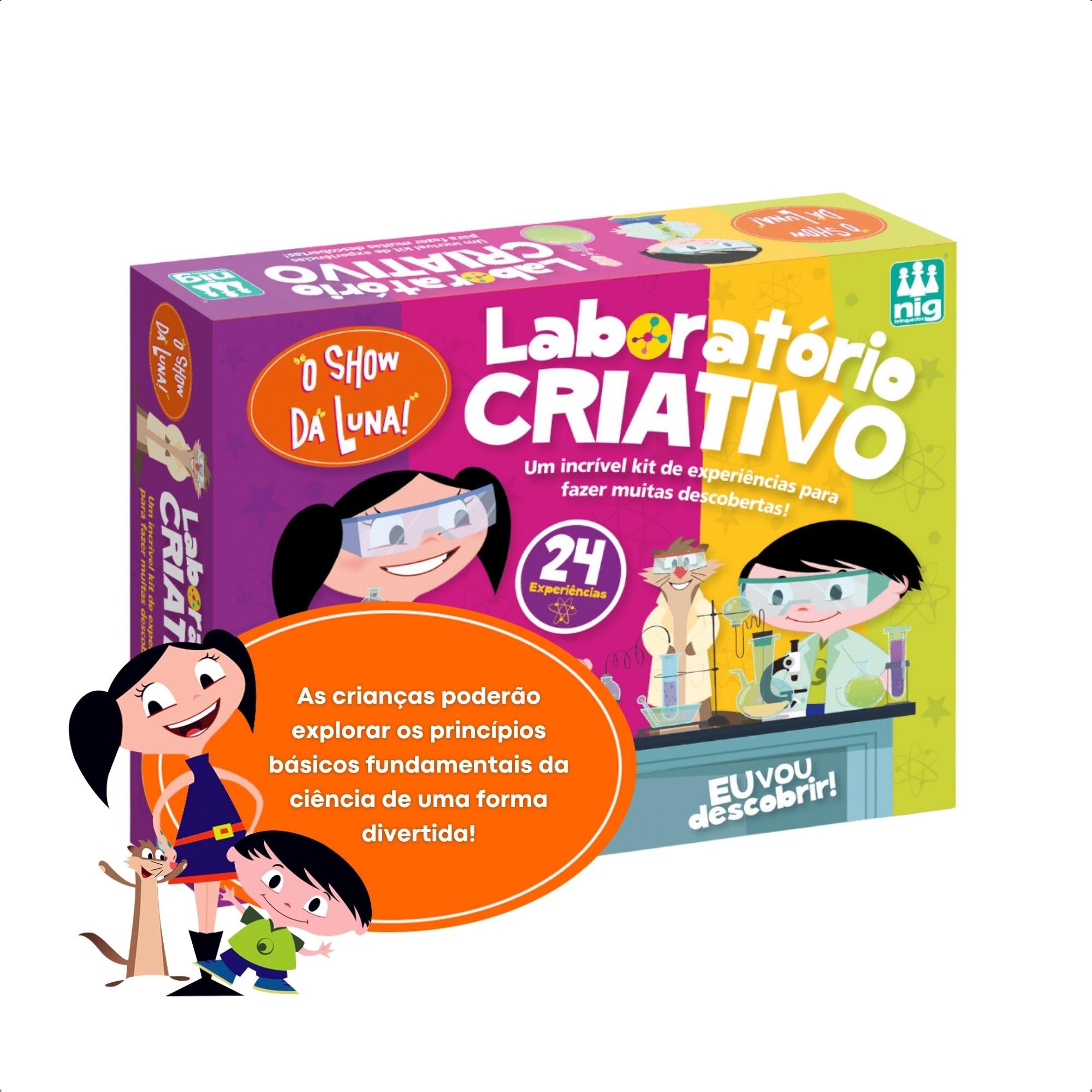 Laboratório Show da Luna Criativo Infantil Kit c/ 24 Experimentos Nig - 0738