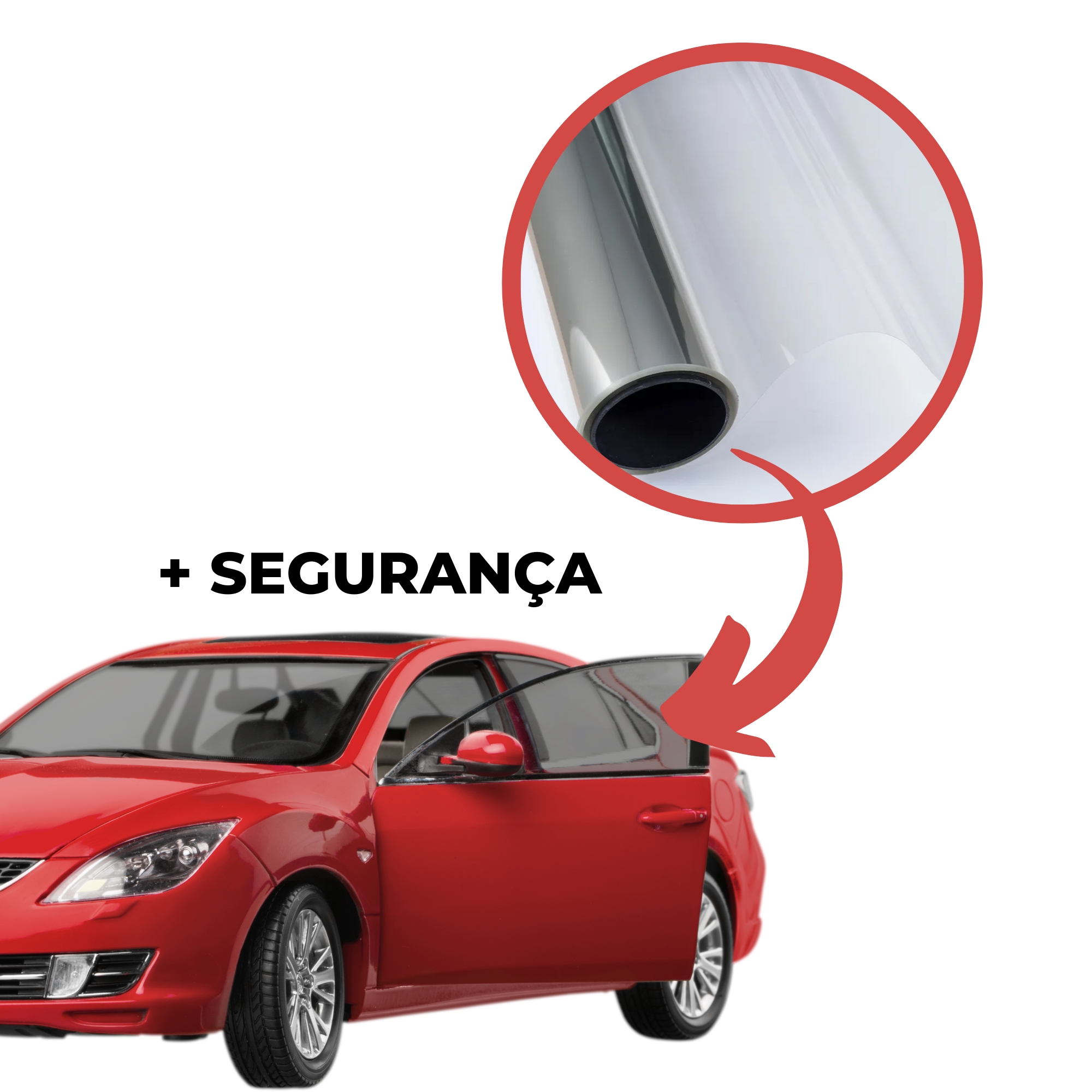 Película Transparente PS 4 Antivandalismo Contra Estilhaço 1/4 Automotivo Insulfim - World Film 70044