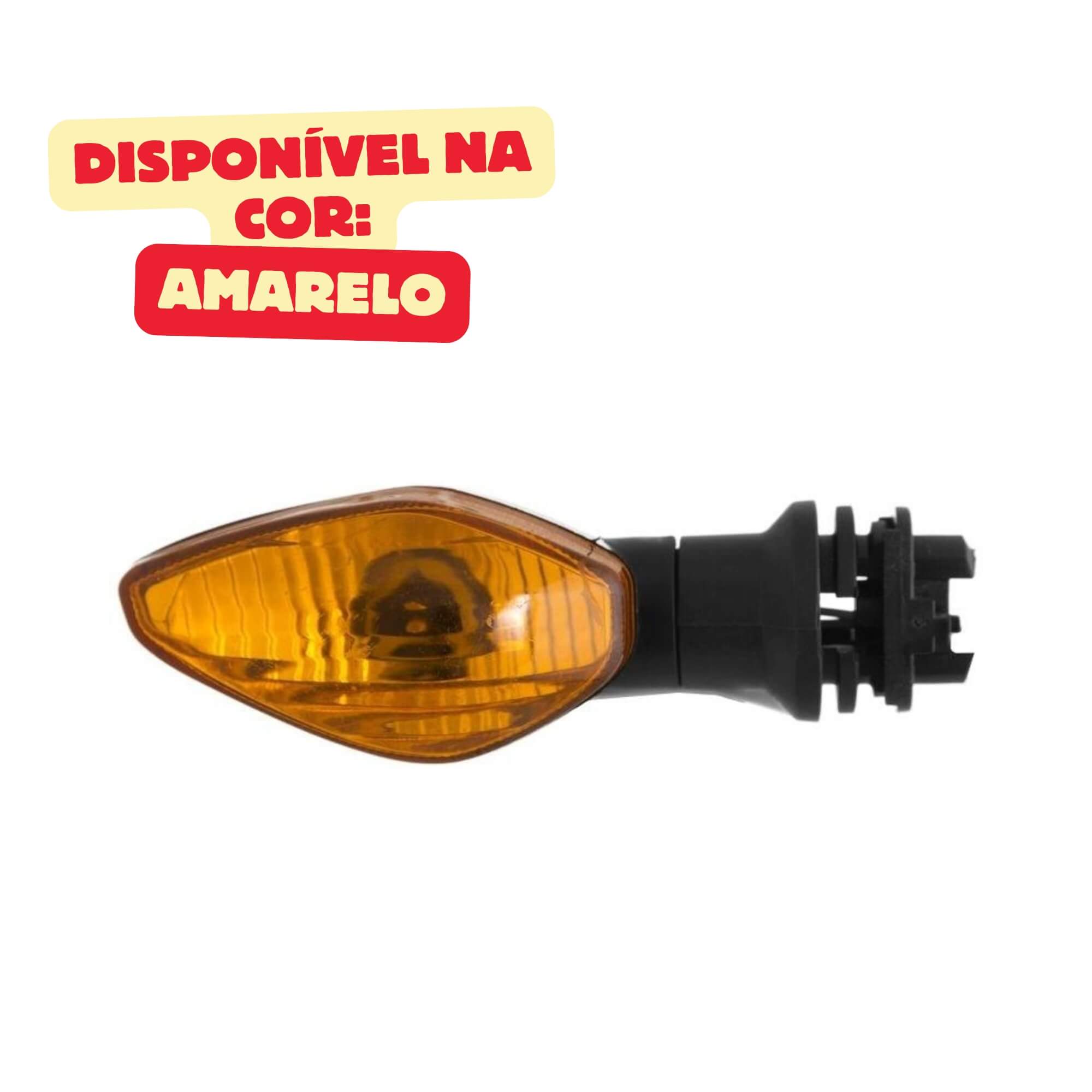 Pisca c/ Chicote e Coxim Esq. Diant. Original Titan 150/Fan 125 2014 Amarelo Pro Tork - PI-54HAM