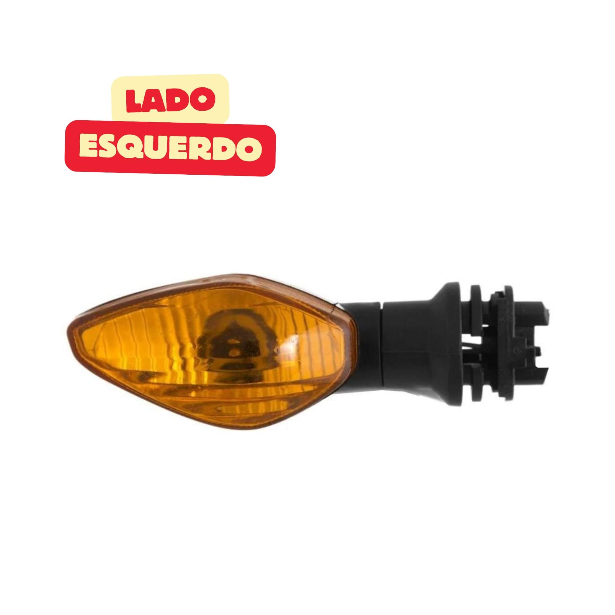Pisca c/ Chicote e Coxim Esq. Diant. Original Titan 150/Fan 125 2014 Amarelo Pro Tork - PI-54HAM