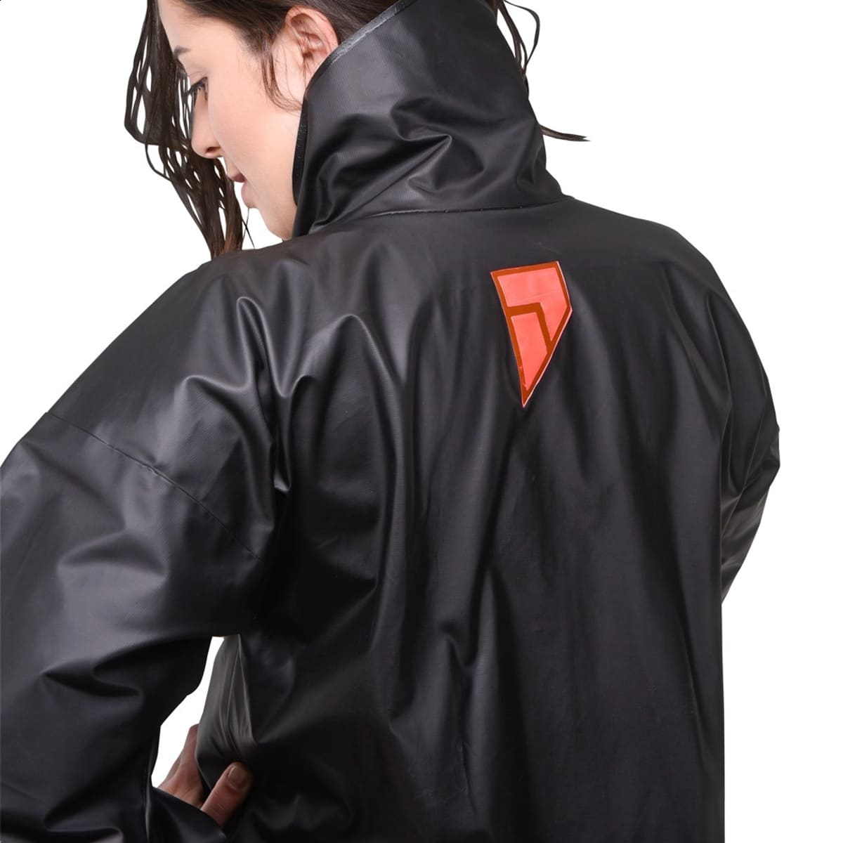 Conjunto Capa de chuva Feminina Motoqueiro Tamanho XG PVC 0,28mm Gola Pioneira-2900-F-PRE-XG