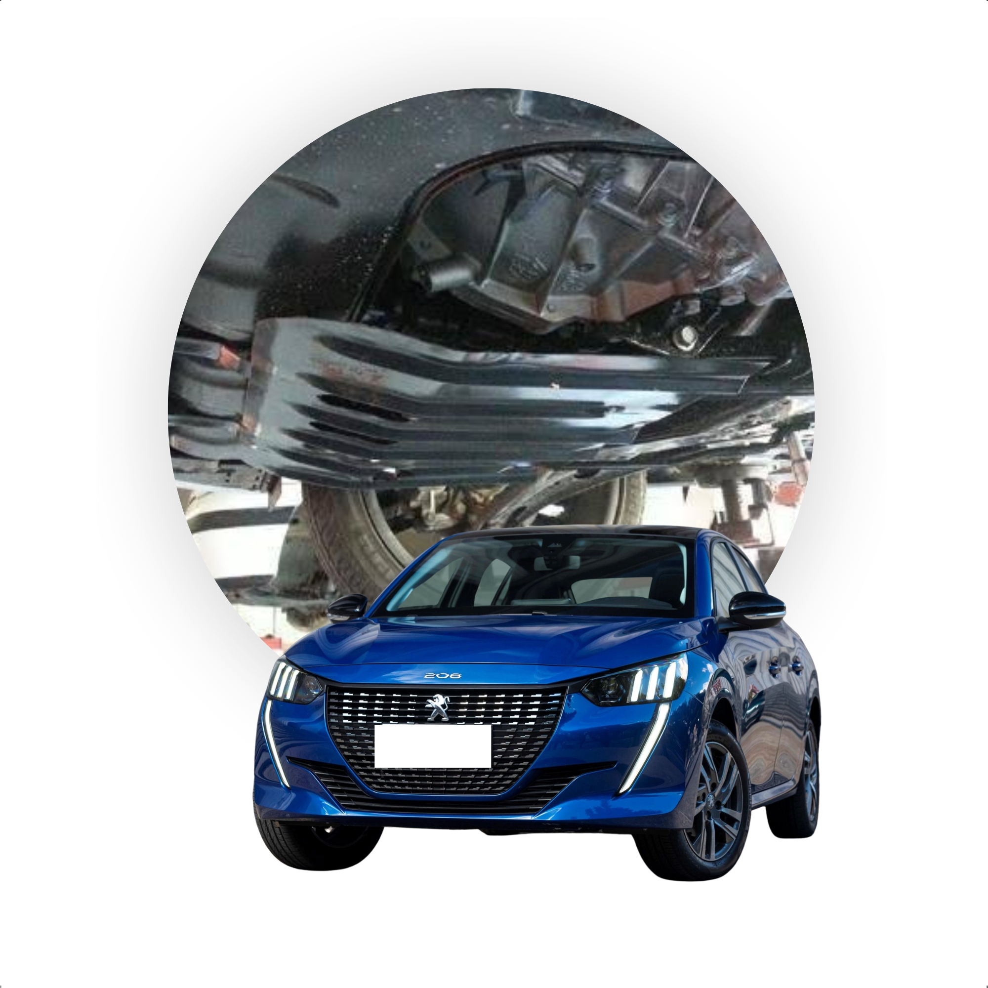 Protetor de Carter Peugeot 208 (ACTIVE / ALLURE / GRIFFE) Motores 1.2/1.6 2020/2023 Atos AT-5511S