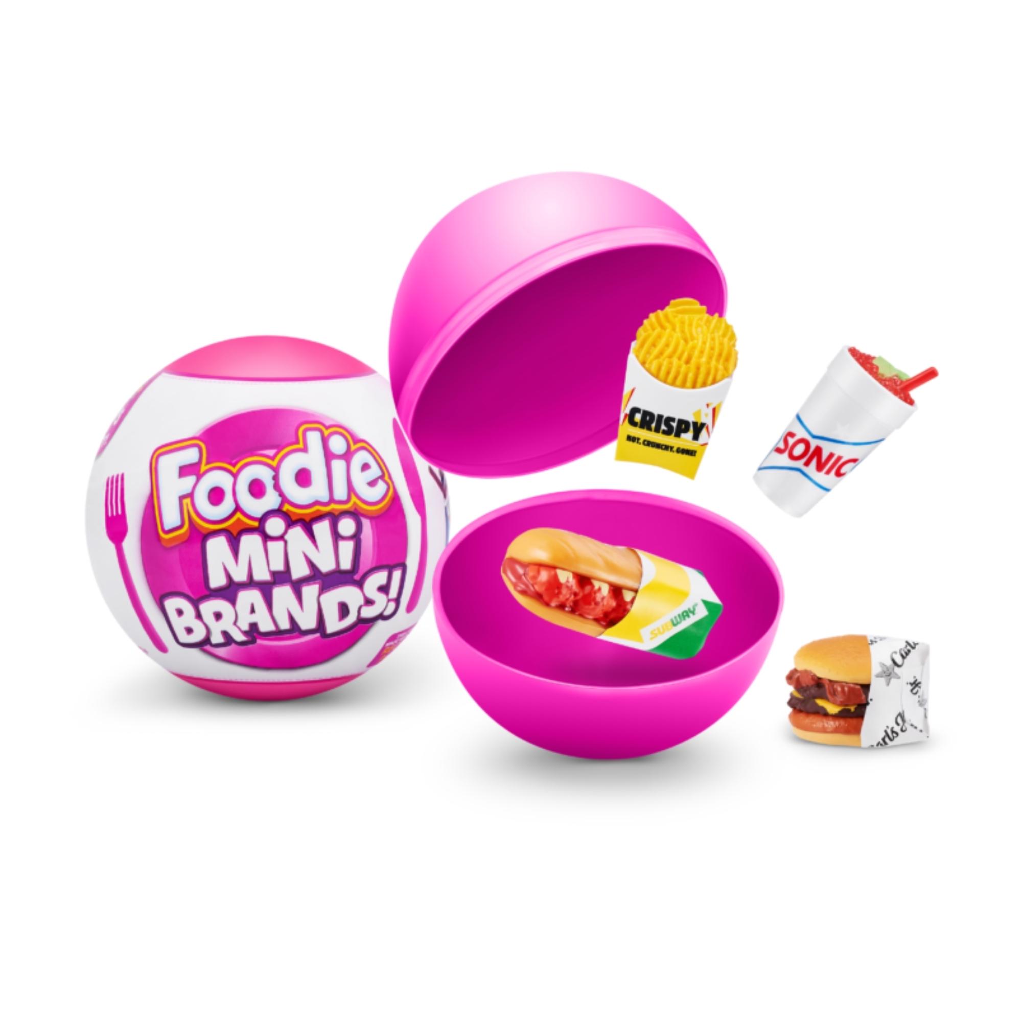 Brinquedo 5 Surprise Foodie Mini Brands Surpresa com 5 Comidas de Fast-food Colecionável (Sortido) - Xalingo 54210