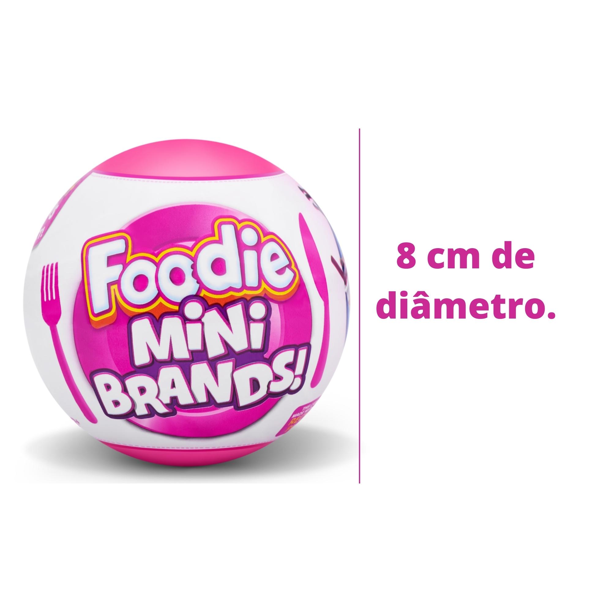 Brinquedo 5 Surprise Foodie Mini Brands Surpresa com 5 Comidas de Fast-food Colecionável (Sortido) - Xalingo 54210