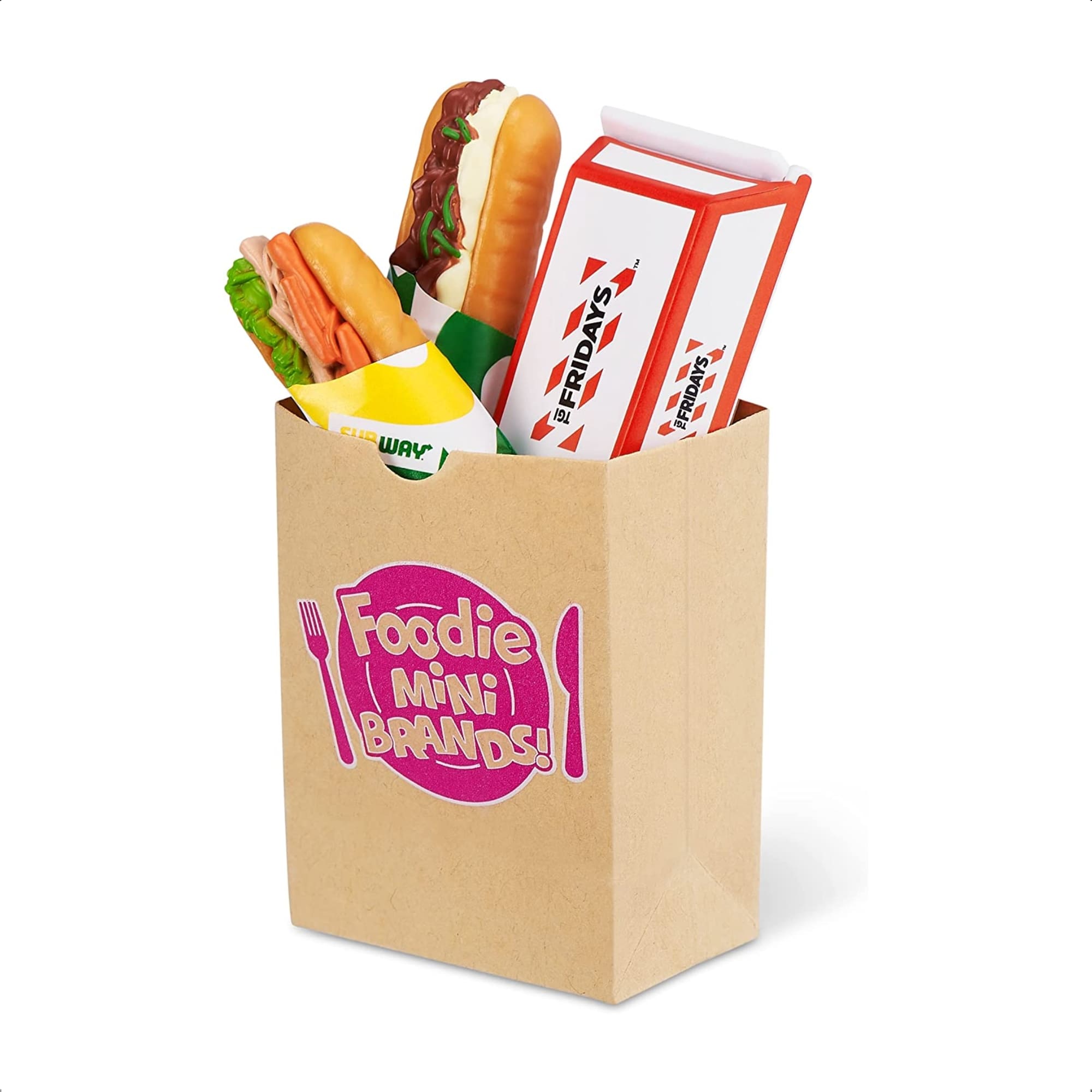 Brinquedo 5 Surprise Foodie Mini Brands Surpresa com 5 Comidas de Fast-food Colecionável (Sortido) - Xalingo 54210