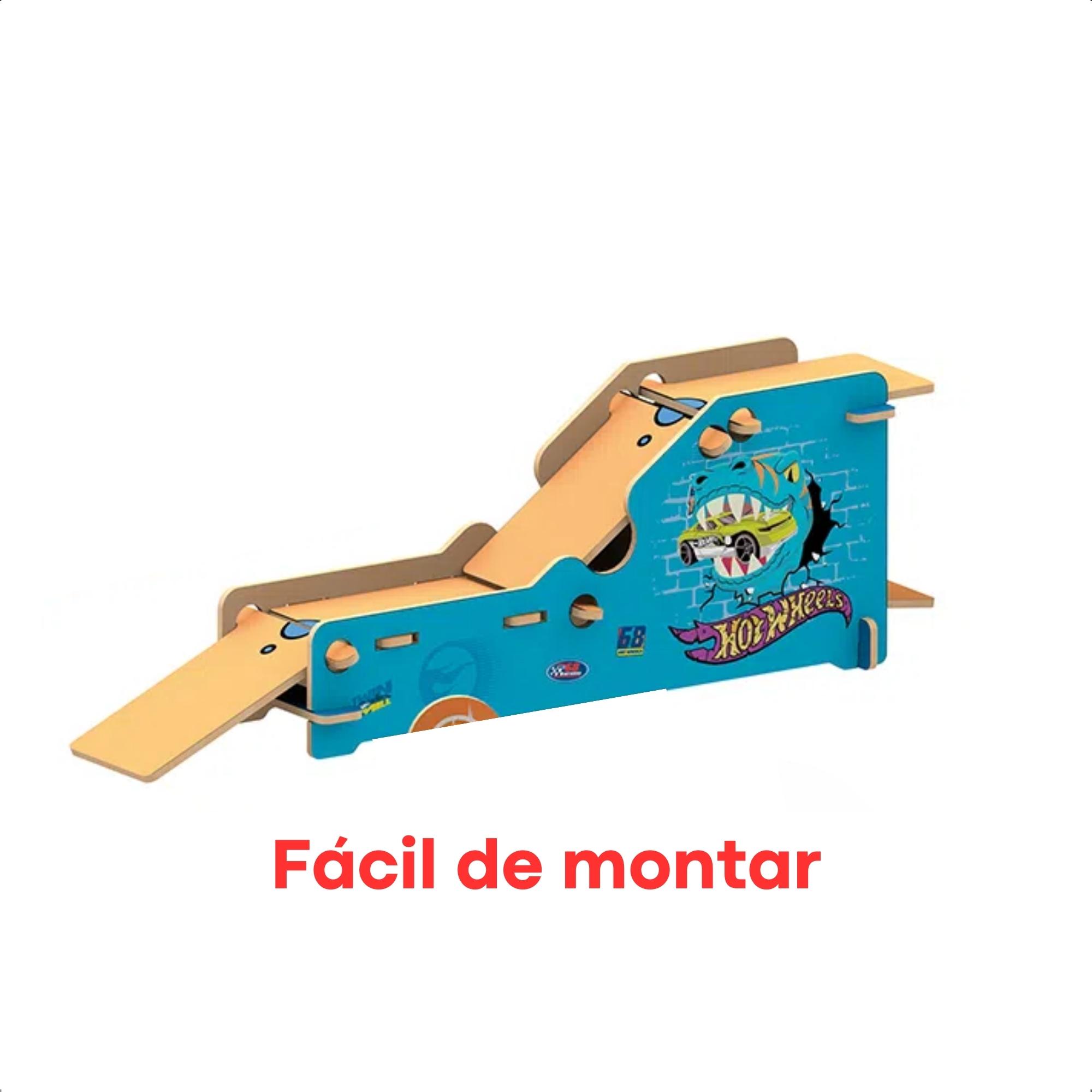 Garagem 2 Andares Playset Hot Wheels Colecionável com Rampa Diversão 21 Peças - Xalingo 23276