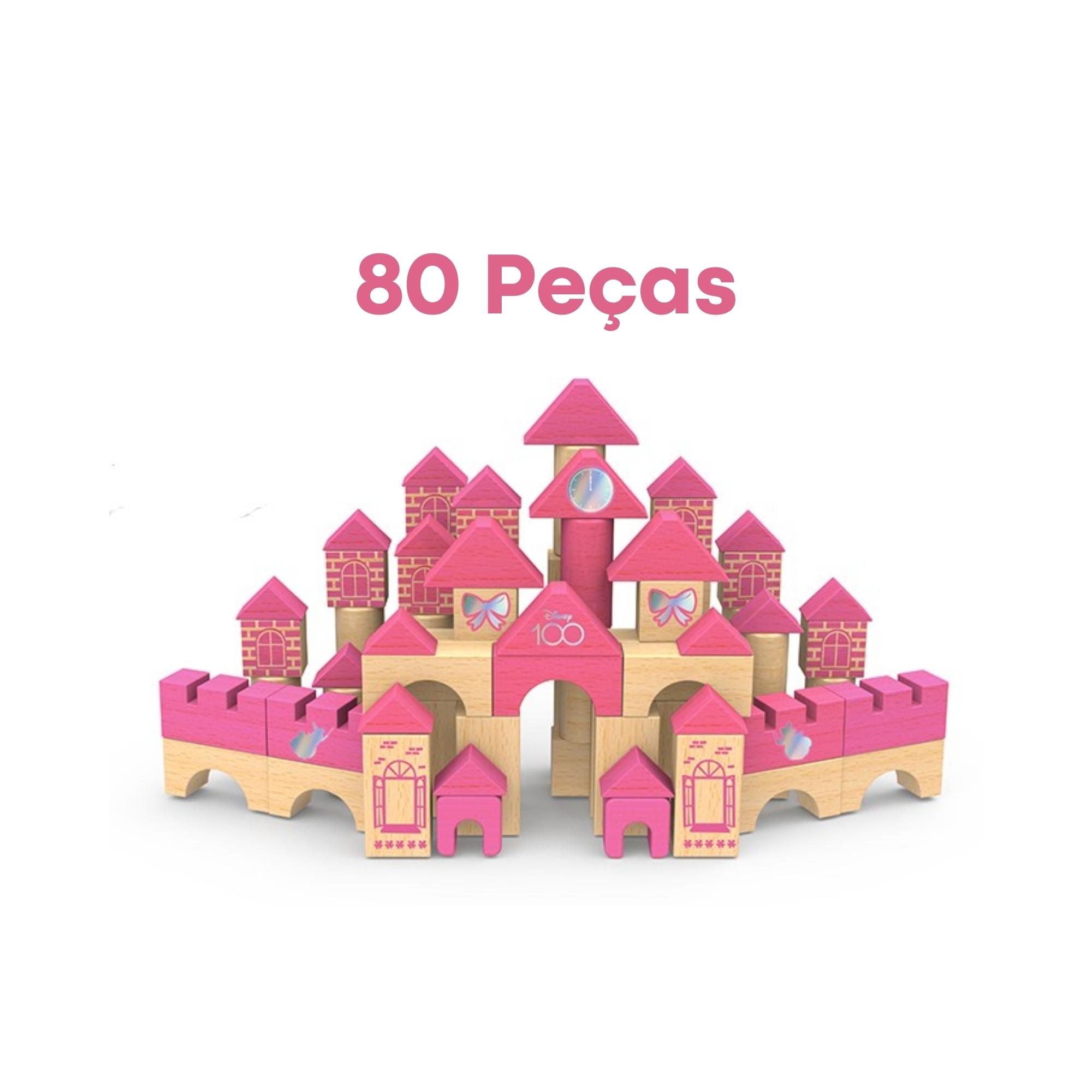 Brincando de Engenheiro Castelo das Princesas Especial Disney 100 Anos 80 Peças - Xalingo 54632