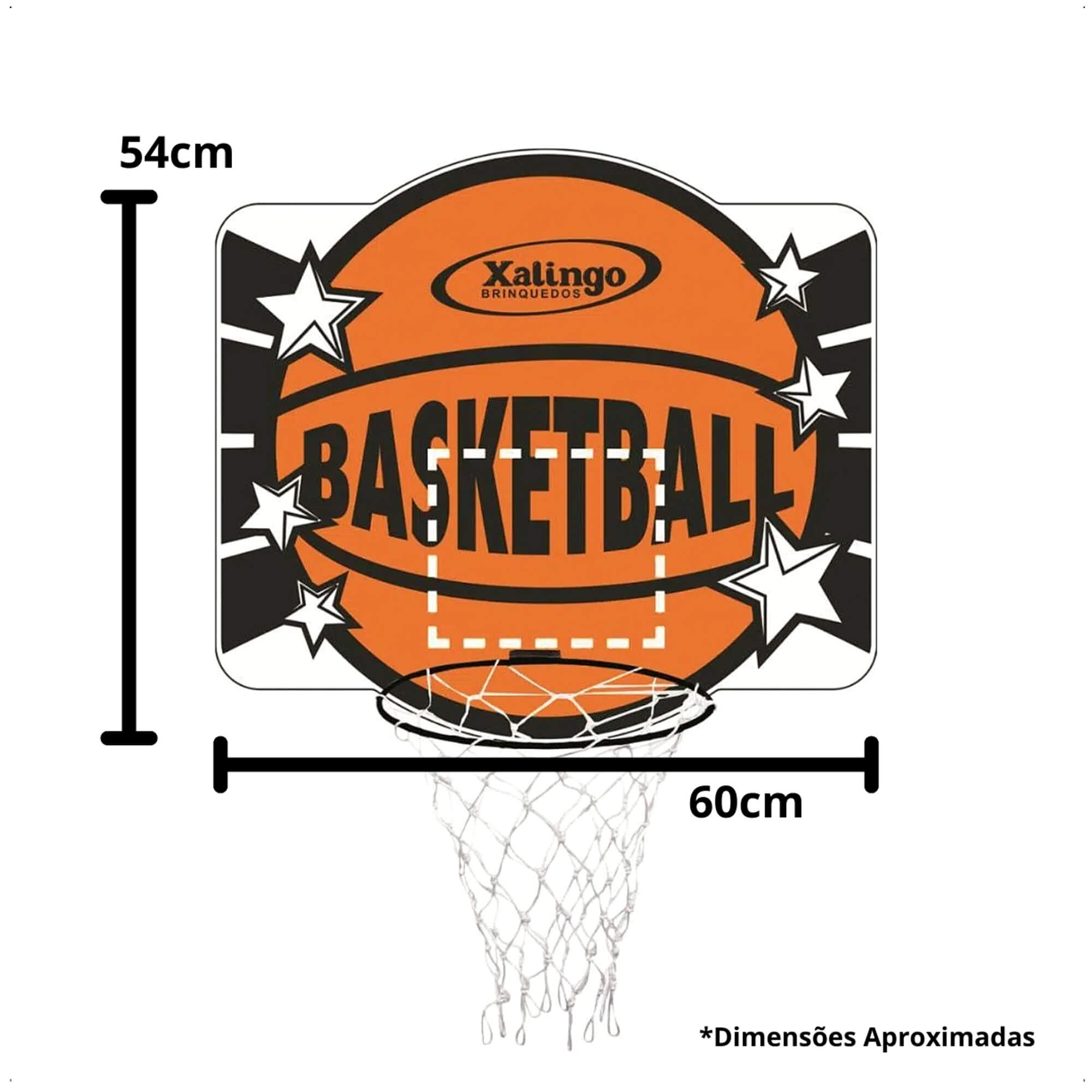 COMP Tabela de Basquete Jogo para Criança em MDF Ótima Fixação +3 Anos Prática Material Resistente Xalingo 6703.2