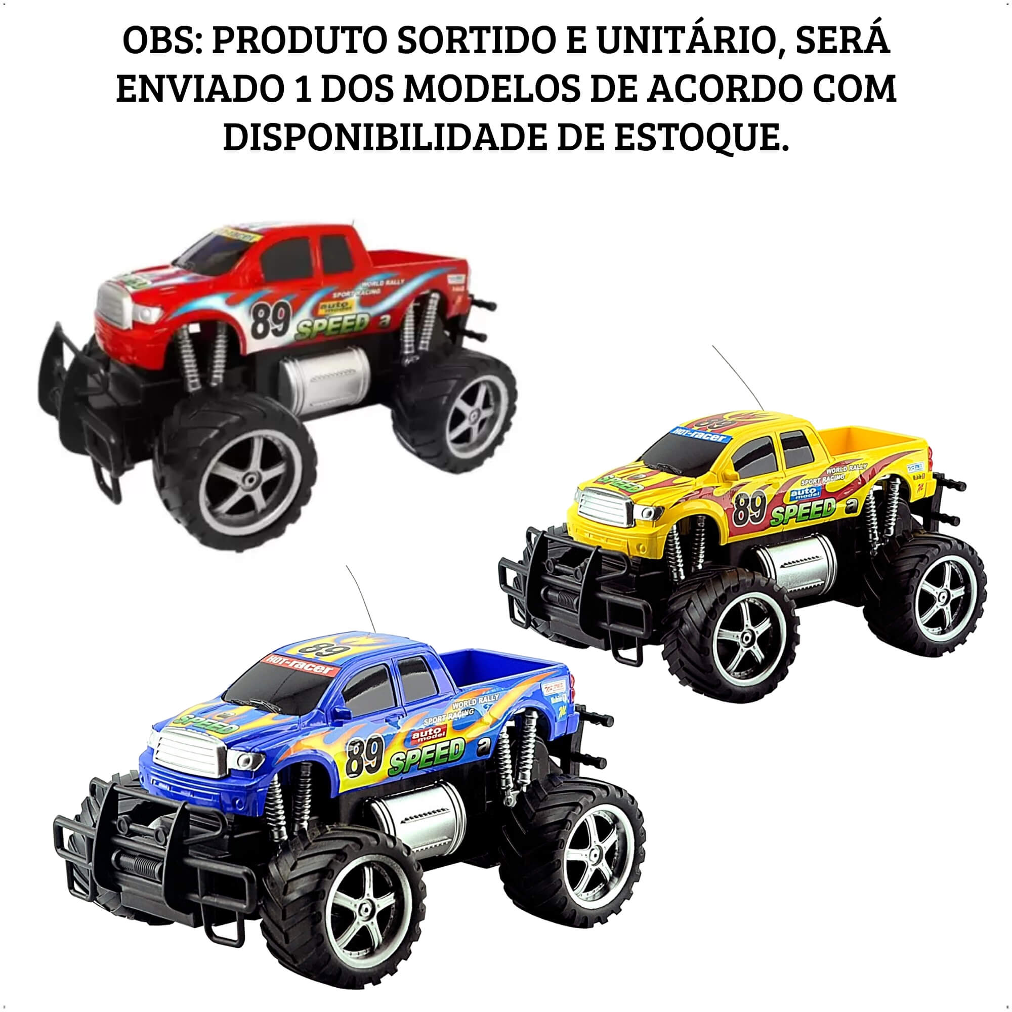 Brinquedo Carro Remoto Giant Four Wheeler Pickup Recarregavel Plástico Sem Pilhas CKS- 46856