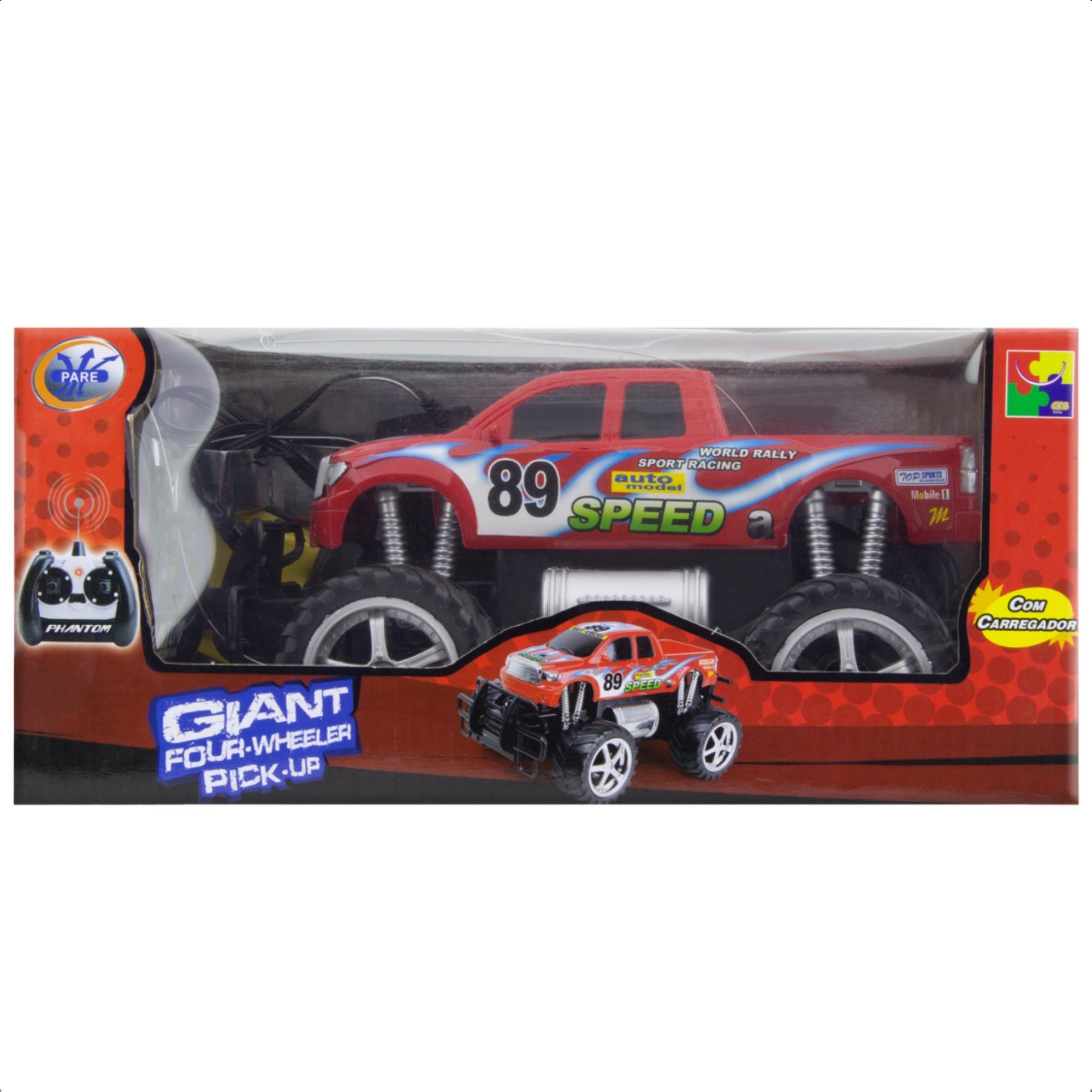 Brinquedo Carro Remoto Giant Four Wheeler Pickup Recarregavel Plástico Sem Pilhas CKS- 46856