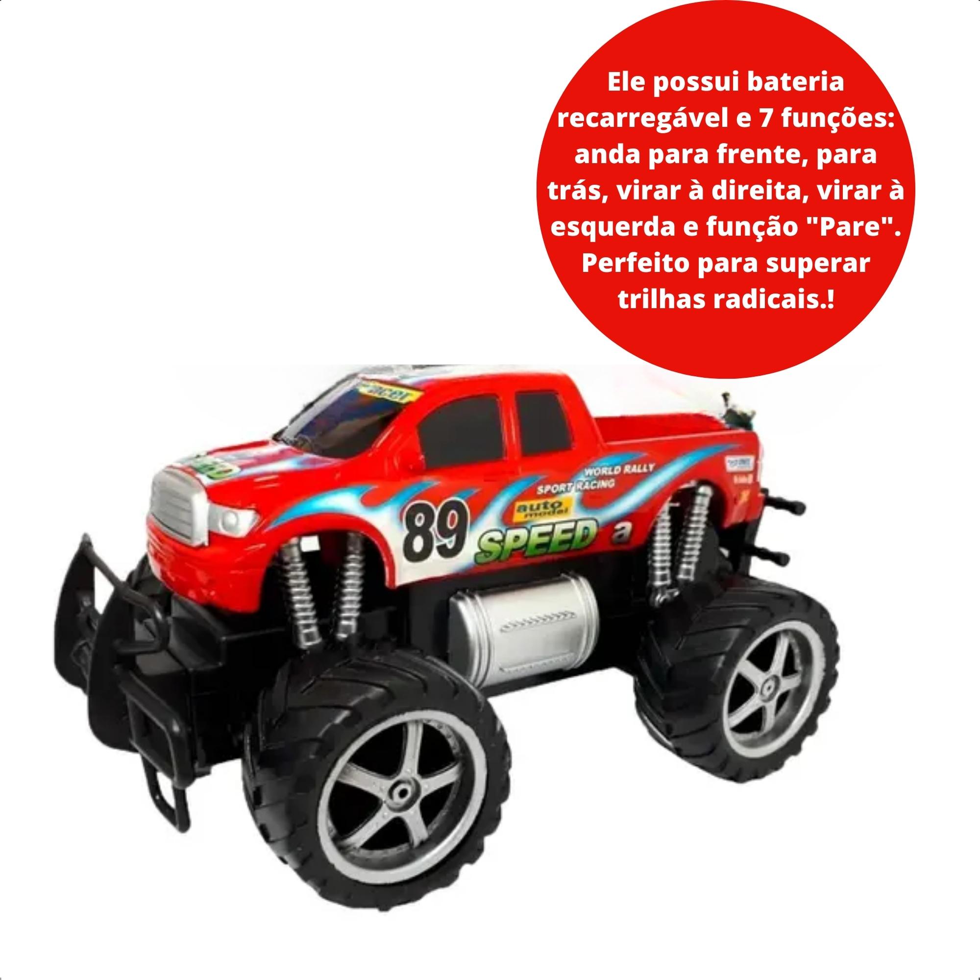 Brinquedo Carro Remoto Giant Four Wheeler Pickup Recarregavel Plástico Sem Pilhas CKS- 46856