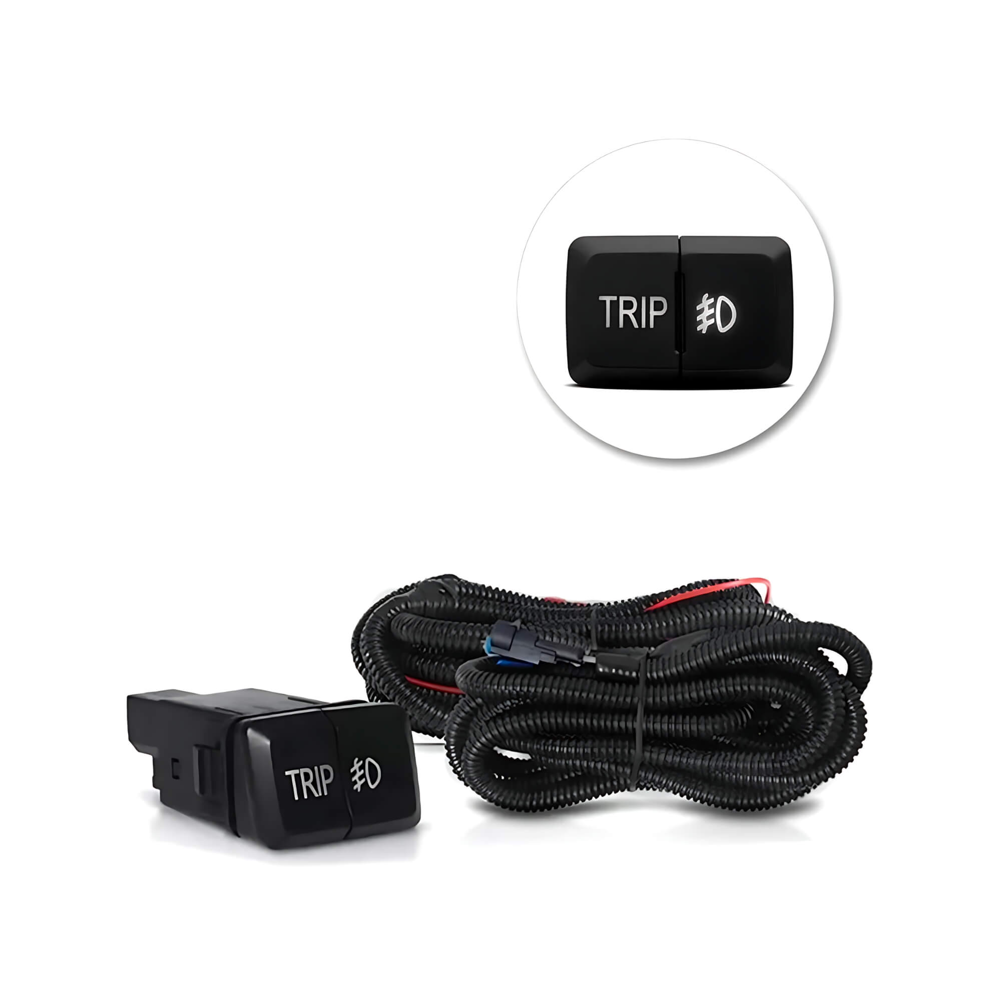 Kit Farol de Milha HB20 16/19 Moldura 3 Partes Botão Trip Suits ACOMPANHA GRADE - STS036HY
