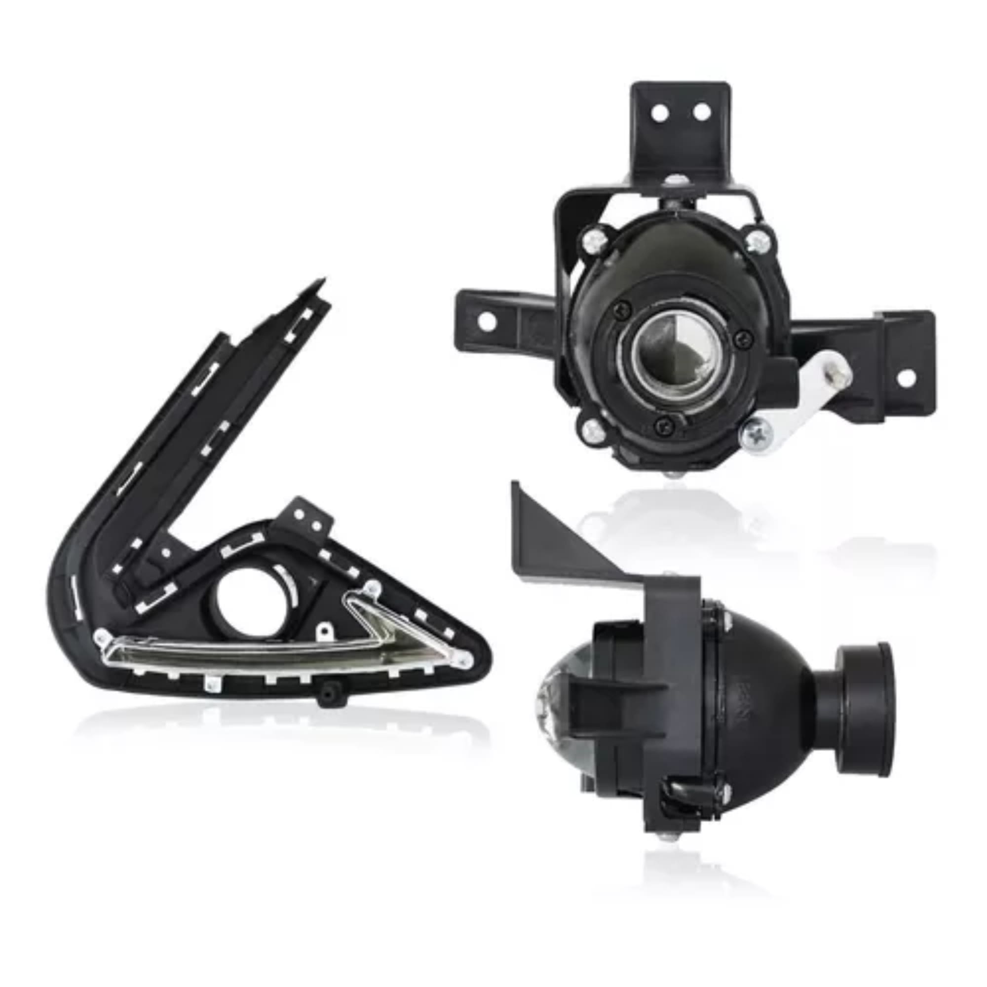 Kit Farol de Milha HB20 2020 Moldura Cromo Botão Alternativo Colante Suits - STS037HY