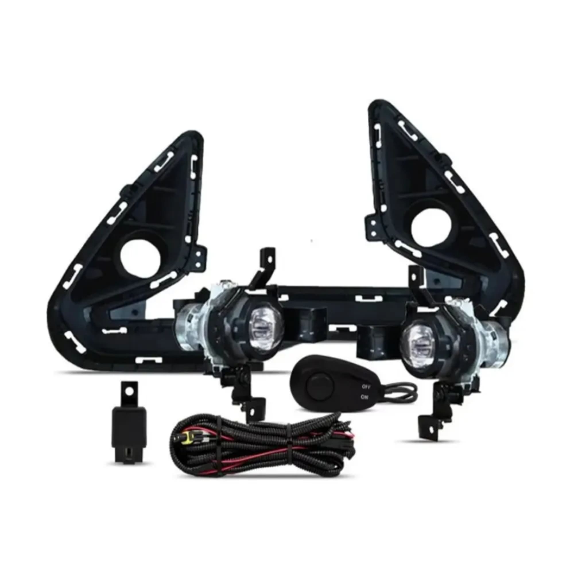 Kit Farol de Milha HB20 2020 Moldura Cromo Botão Alternativo Colante Suits - STS037HY