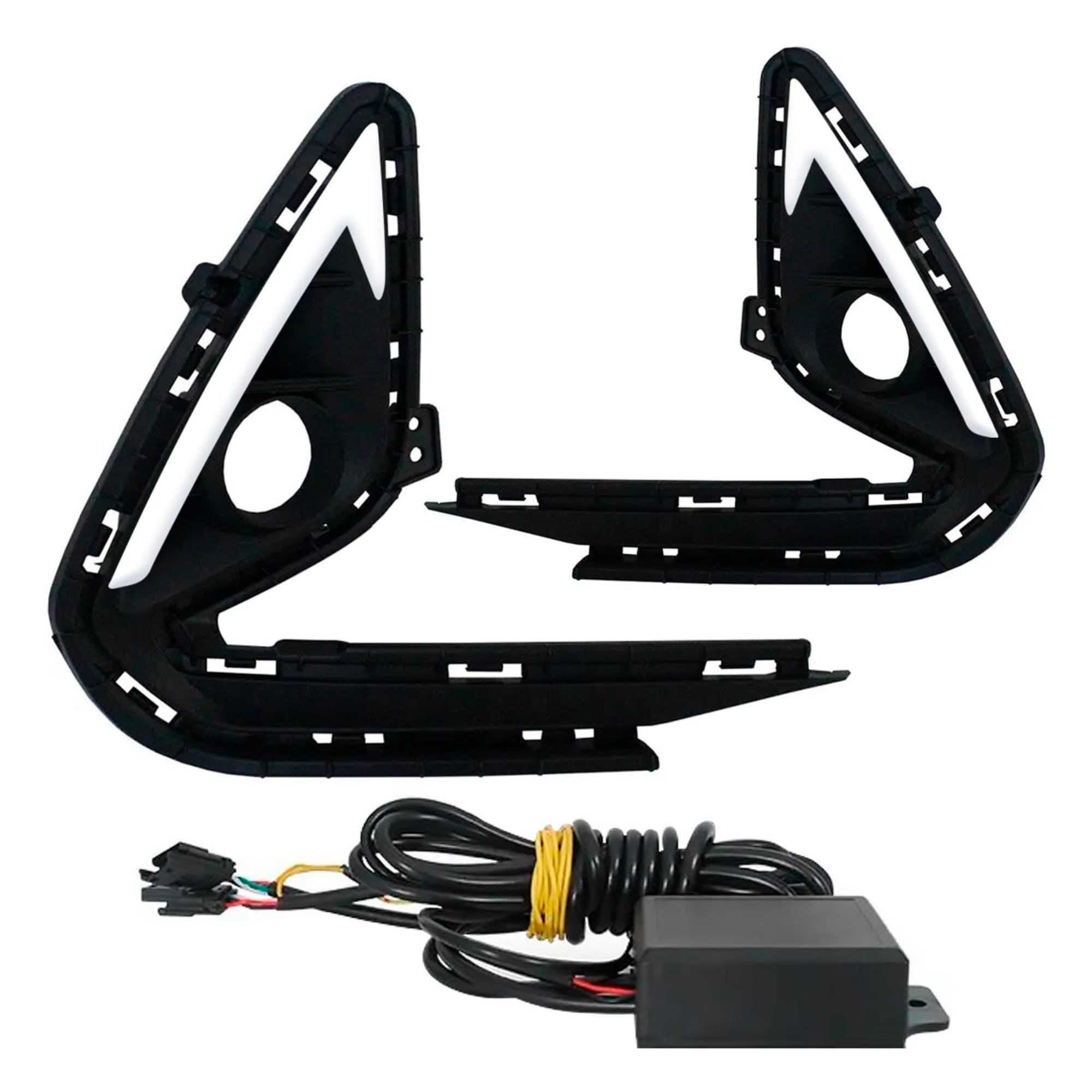 Kit Farol de Milha HB20 2020 Moldura Cromo Botão Alternativo Colante Suits - STS037HY