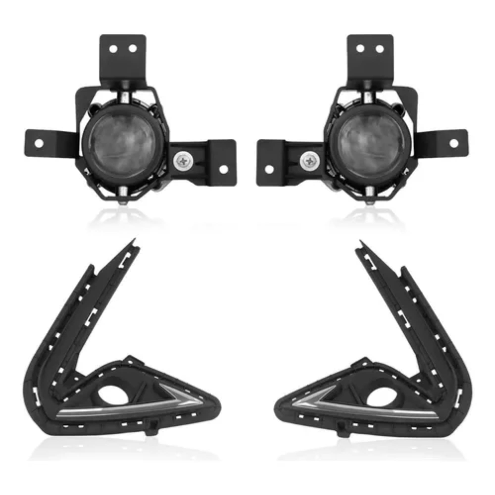 Kit Farol de Milha HB20 2020 Moldura Cromo Botão Modelo Original  Suits - STS038HY