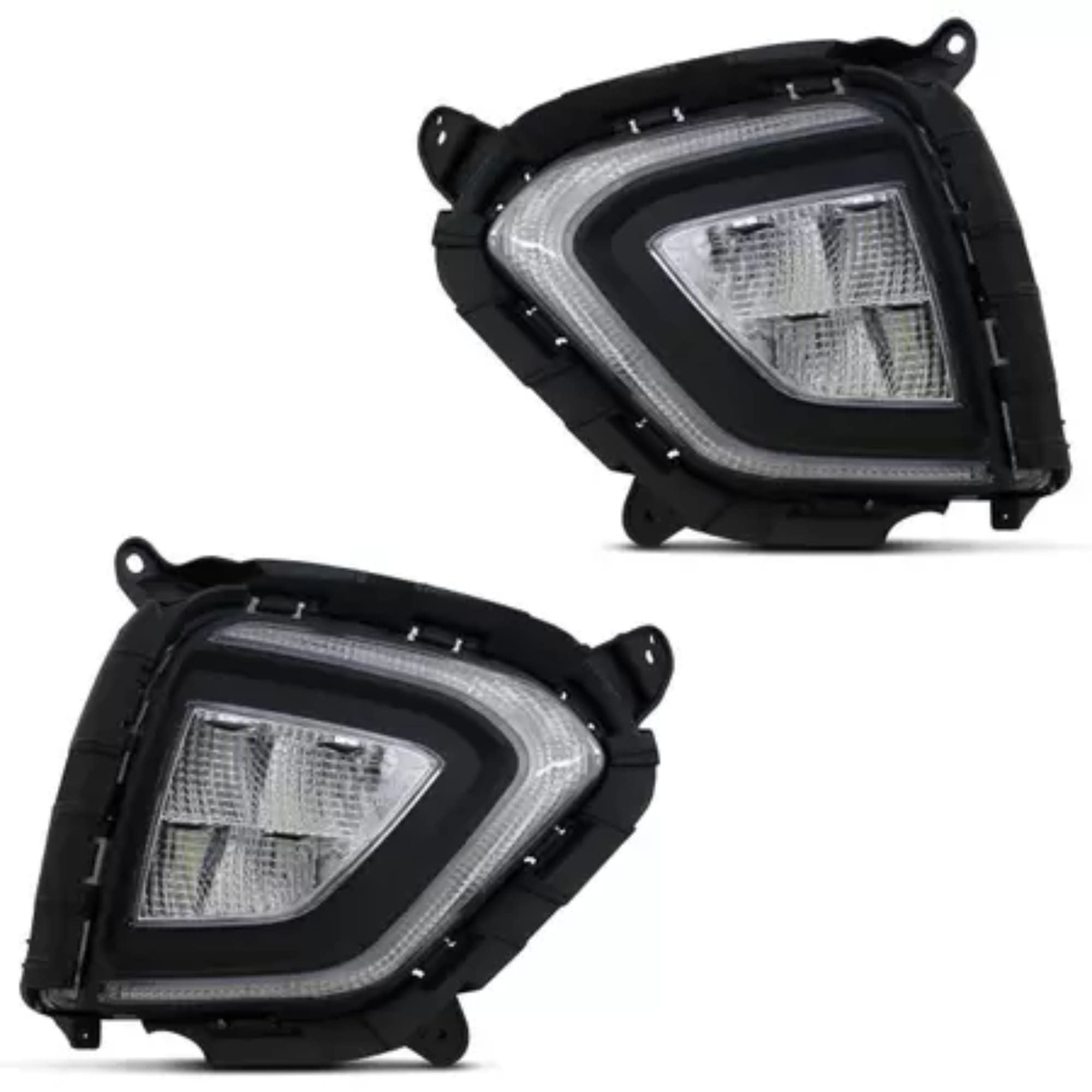 Kit Farol de Milha Creta 2020 DRL Função Seta Halogena Botão Modelo Padrão Suits - STS1306HY