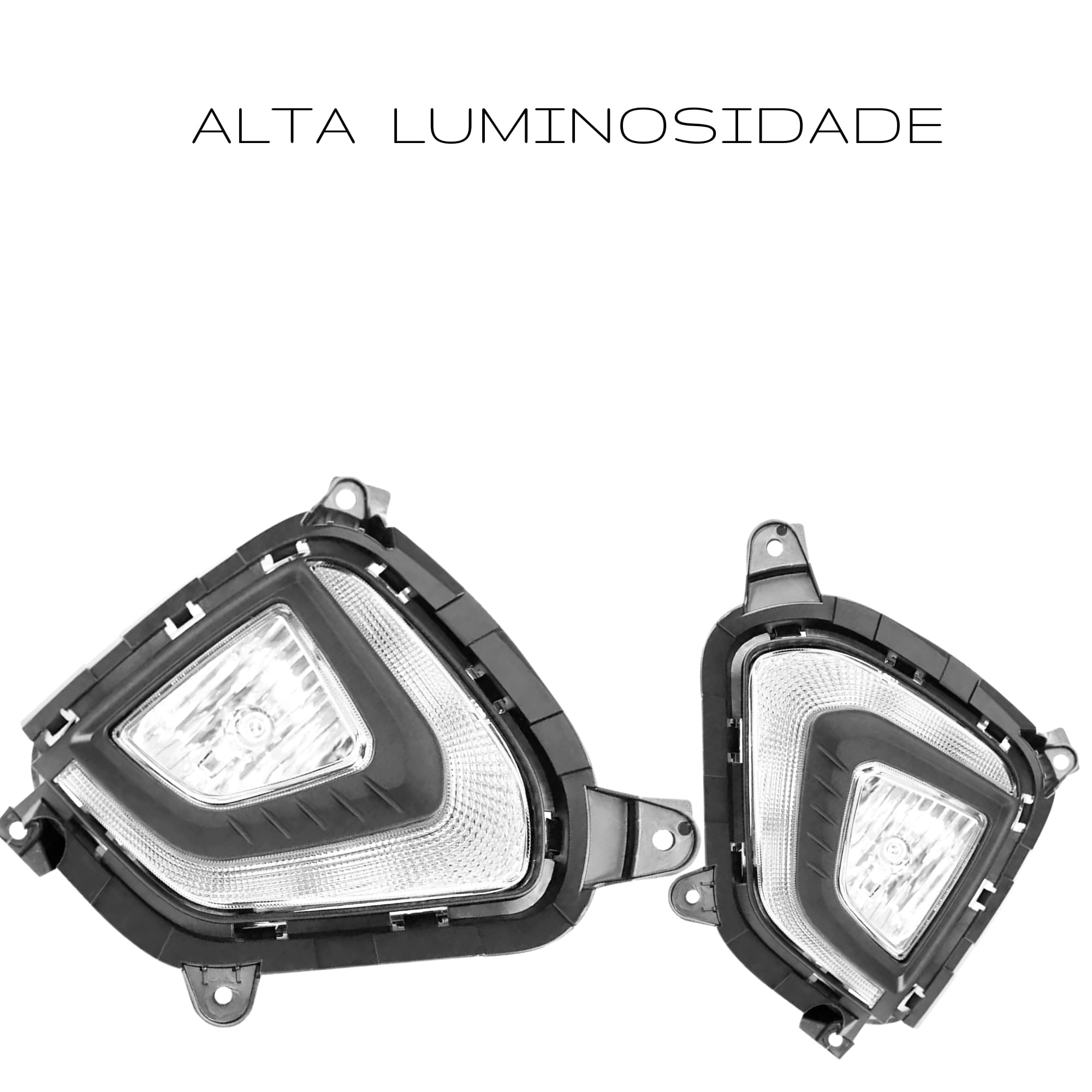 Kit Farol de Milha Creta 2020 DRL Função Seta Halogena Botão Modelo Padrão Suits - STS1306HY
