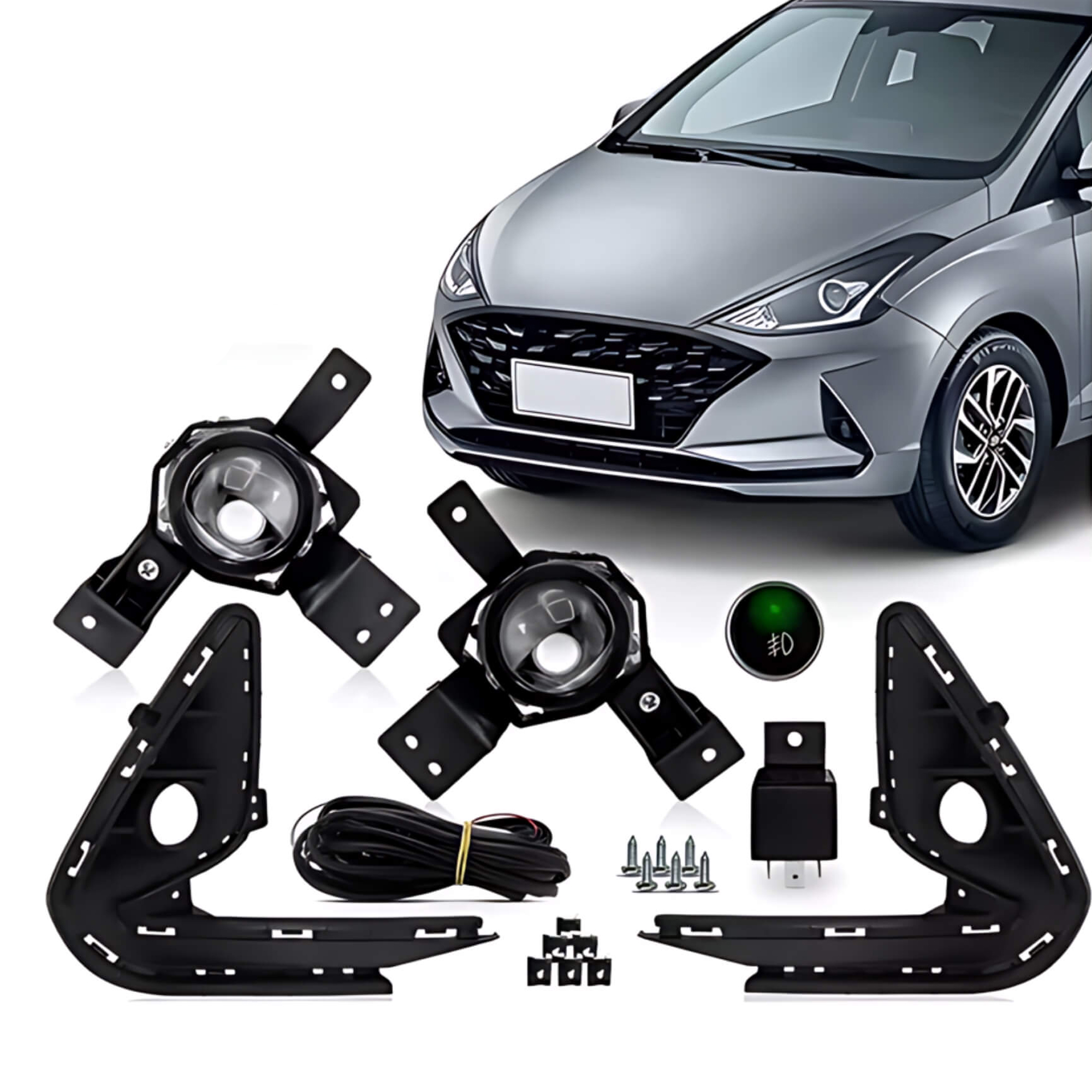Kit Farol de Milha HB20 2020 a 2022 Botão Touch Ultra Led Suits - STS276HY