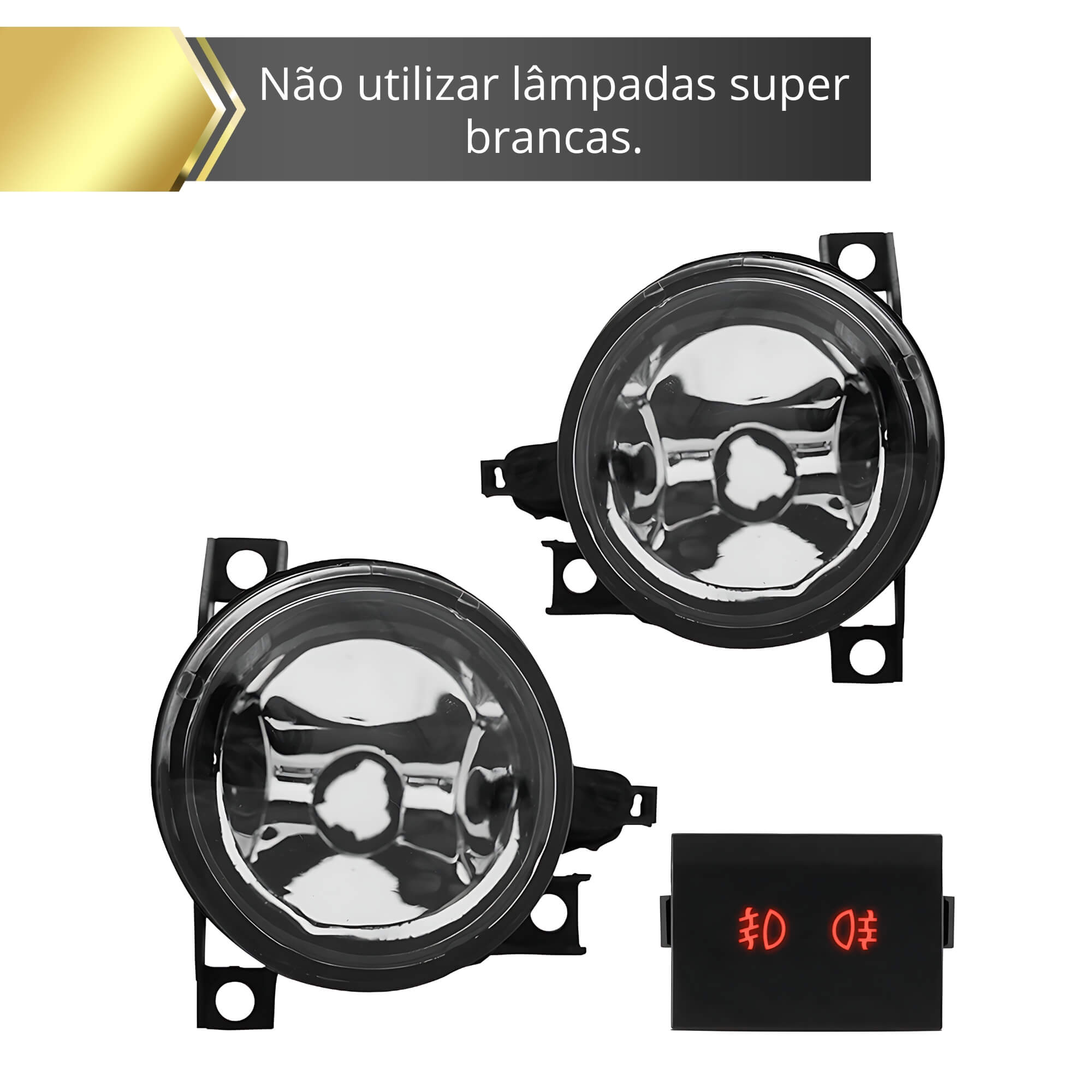 Kit Farol de Milha Fox 03/09 Botão Modelo Original Suits - STS015VW