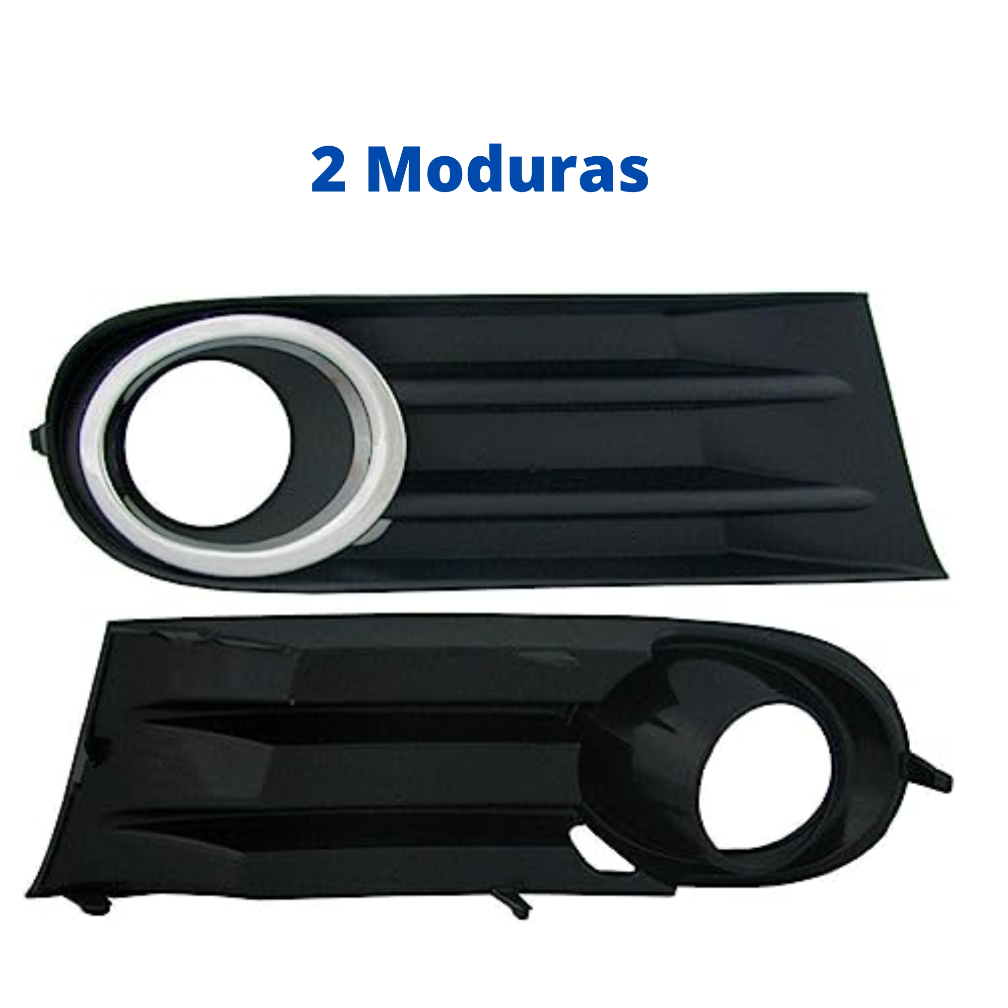Kit Farol De Milha Gol G5 2008 2009 2010  2011 2012 2013 2 Molduras Pretas-  Suits STS016VW