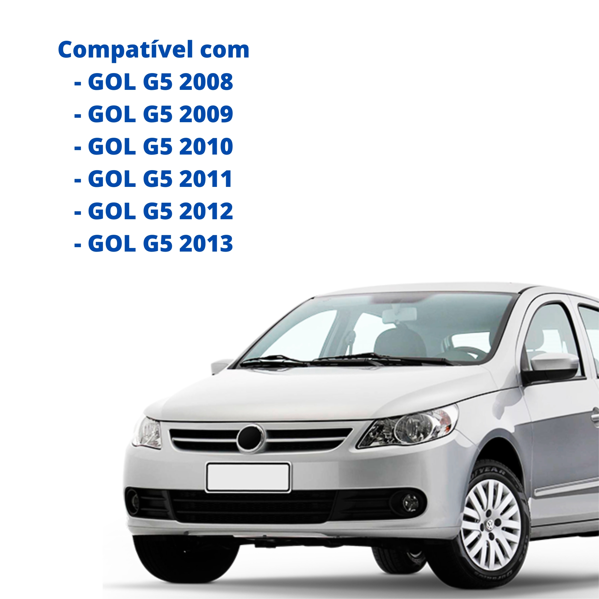 Kit Farol De Milha Gol G5 2008 2009 2010  2011 2012 2013 2 Molduras Pretas-  Suits STS016VW