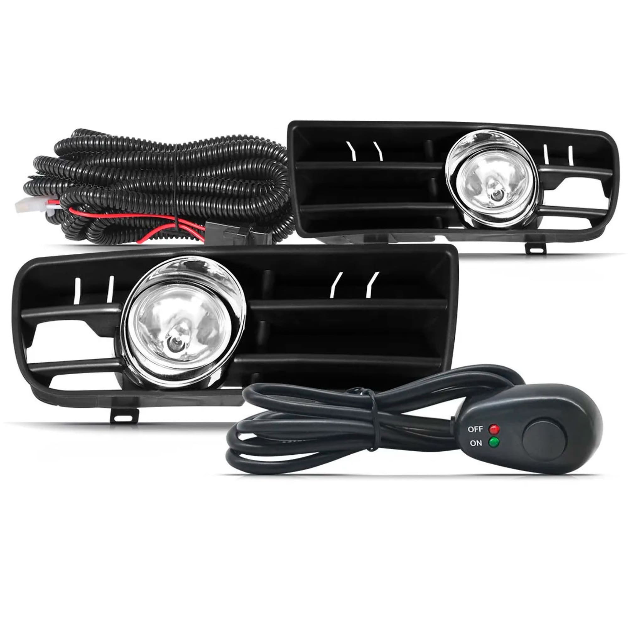 Kit Farol de Milha Golf 99/06 Moldura Botão Modelo Alternativo Colante Suits - STS007VW
