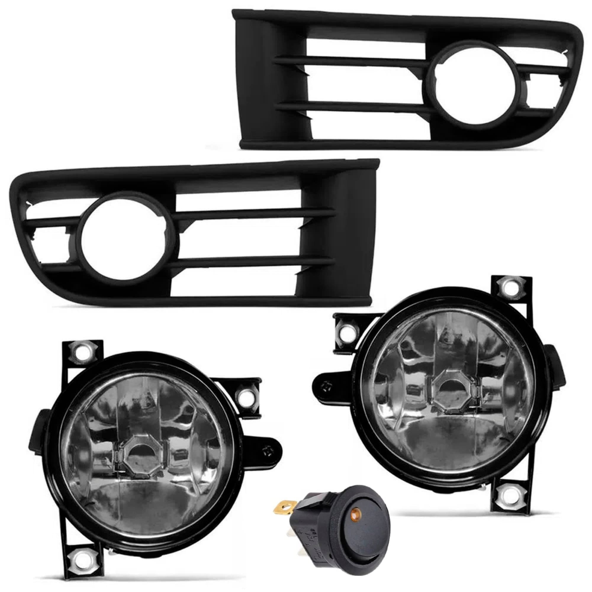 Kit Farol de Milha Polo 03/06 Moldura Botão Alternativo Original Tic Tac 3 Pinos Suits - STS035VW