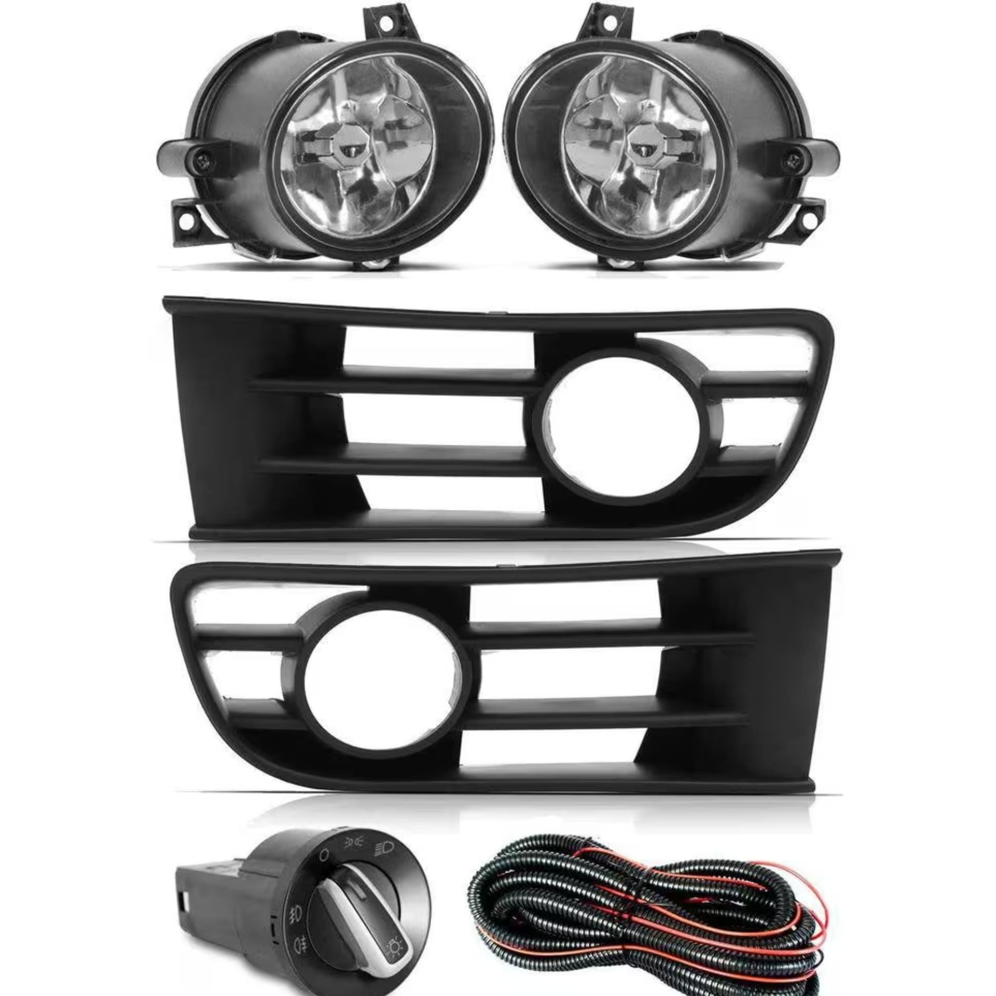 Kit Farol de Milha Polo 03/06 Moldura Botão Alternativo Original Tic Tac 3 Pinos Suits - STS035VW