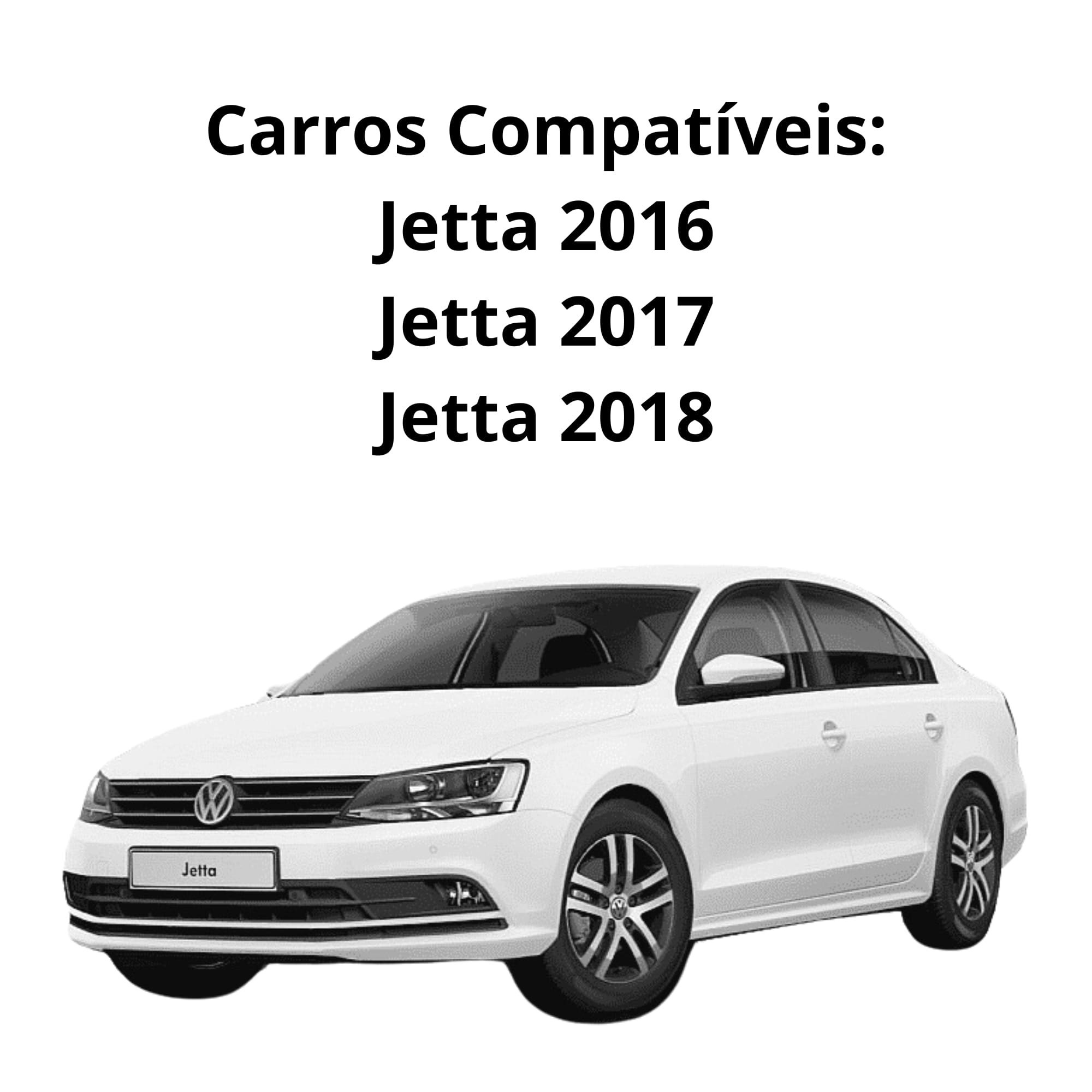 Kit Par de Milha Jetta 2016 Até 2018 Moldura Preta Botão Alternativo Colante Suits - STS069VW