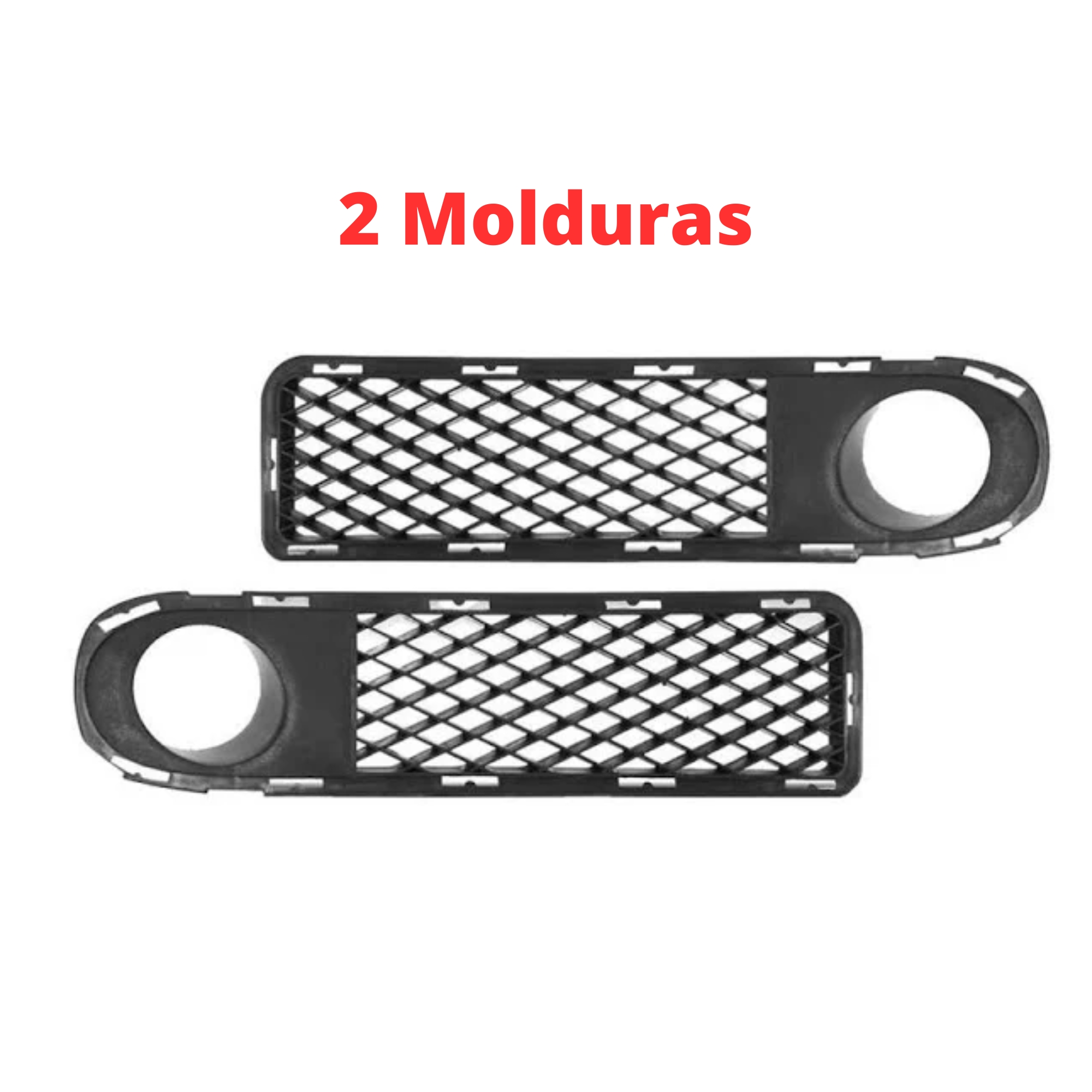 Kit Farol De Milha Gol G3 1999 2000 2001 2002  2 Molduras 1 Botão Modelo Original - Suits STS055VW