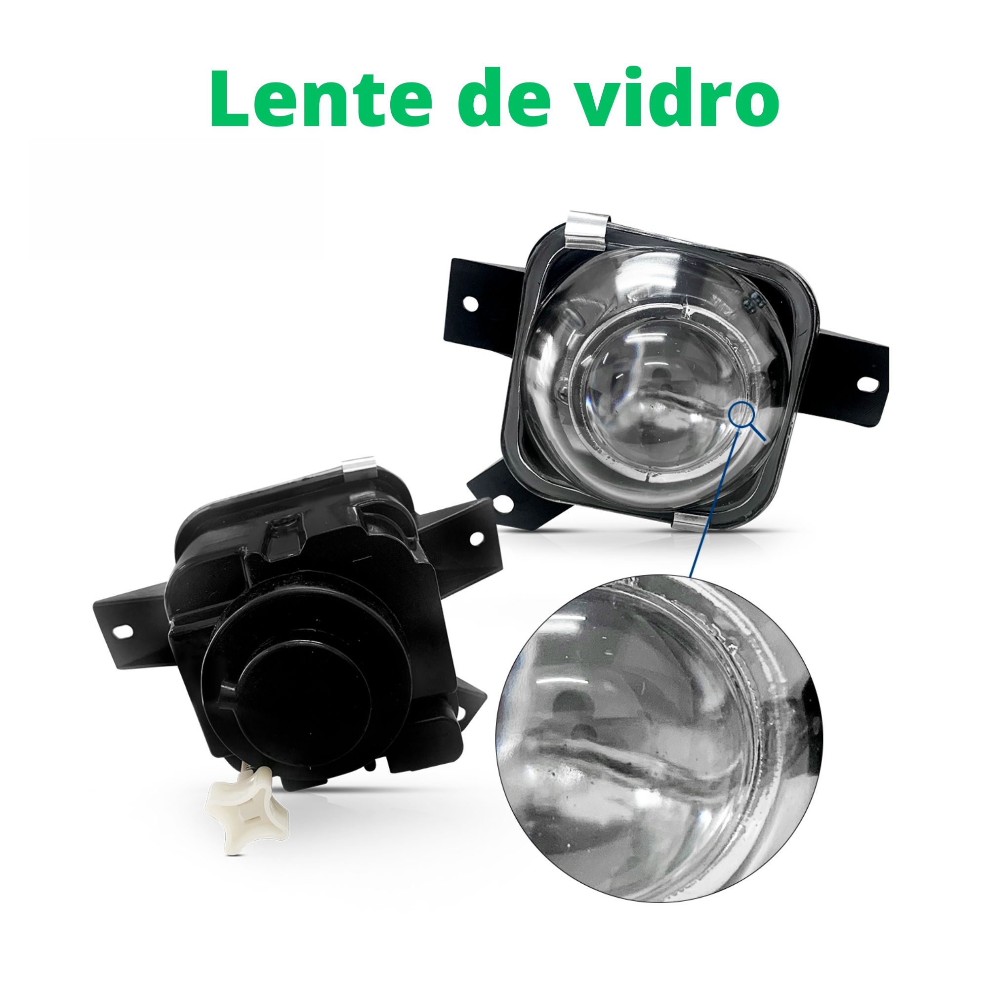 Kit Farol De Milha GOL G3/ Parati G3/ Saveiro G3 2003-2005 Botão Modelo Padrão Suits-STS057VW