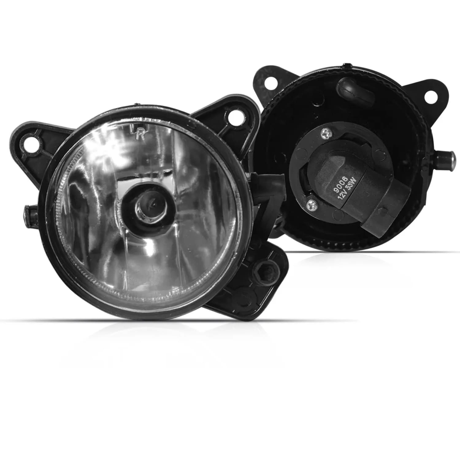 Kit Farol de Milha Polo 07/09 Moldura Preta Botão Longo Modelo Original Suits - GR034VW