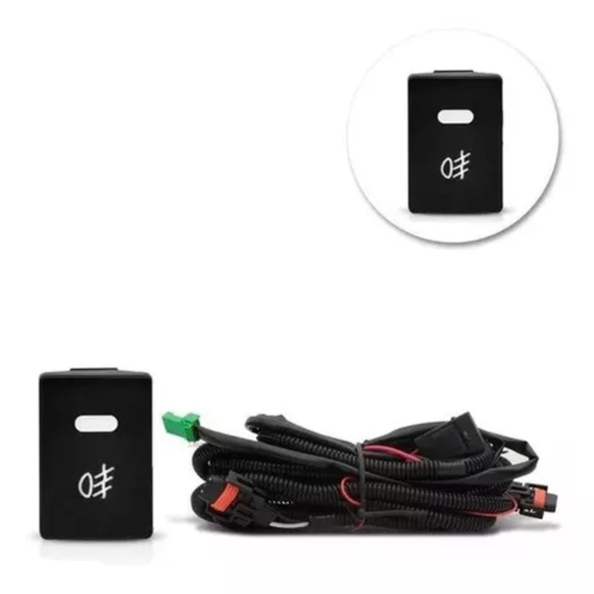 Kit Par Farol de Milha Fit 2018 Até 2019 Moldura Preta Botão Modelo Original Suits - STS235HD