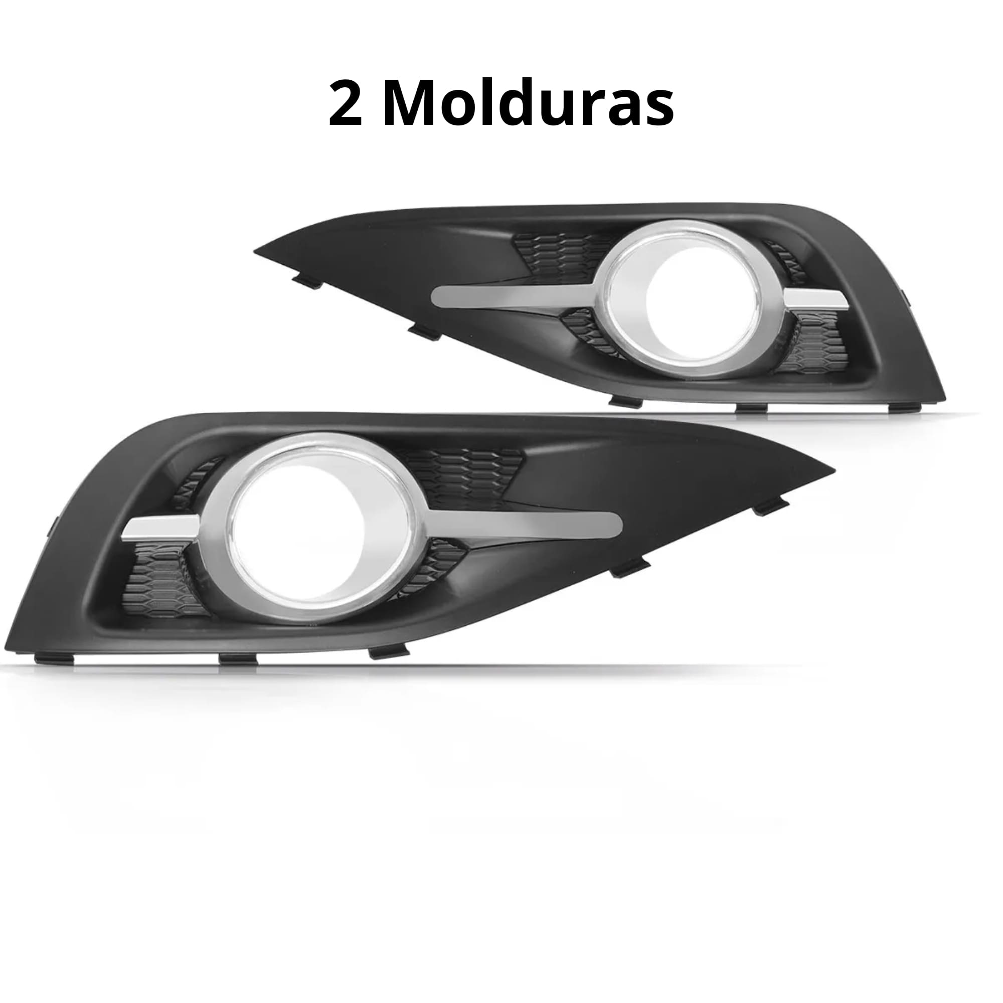 Kit Farol de Milha CRV 2012 Até 2015 Moldura Cromo Botão Original Suits - STS213HD