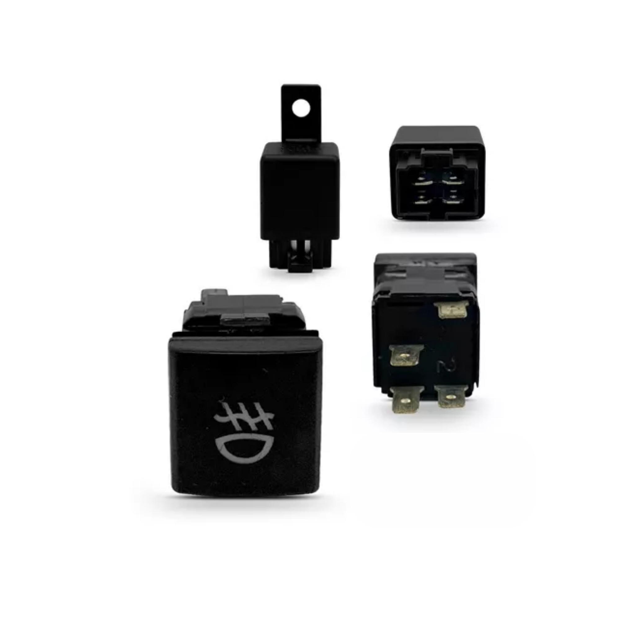 Kit Farol De Milhas Corolla 2020 Moldura Cromo Botão Original - Suits STS536TA