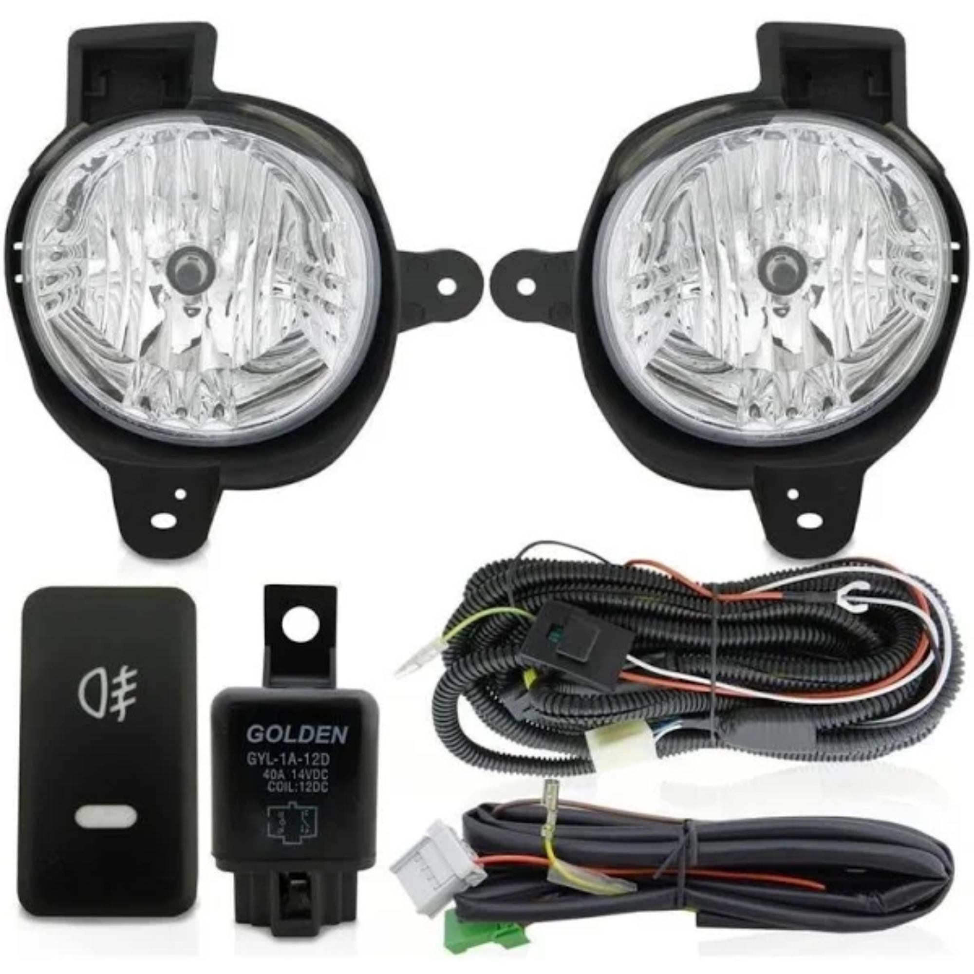 Kit Farol de Milha Hilux 12/15 BOTAO Motão Modelo Original Exelente Acabamento Suits - STS509TA