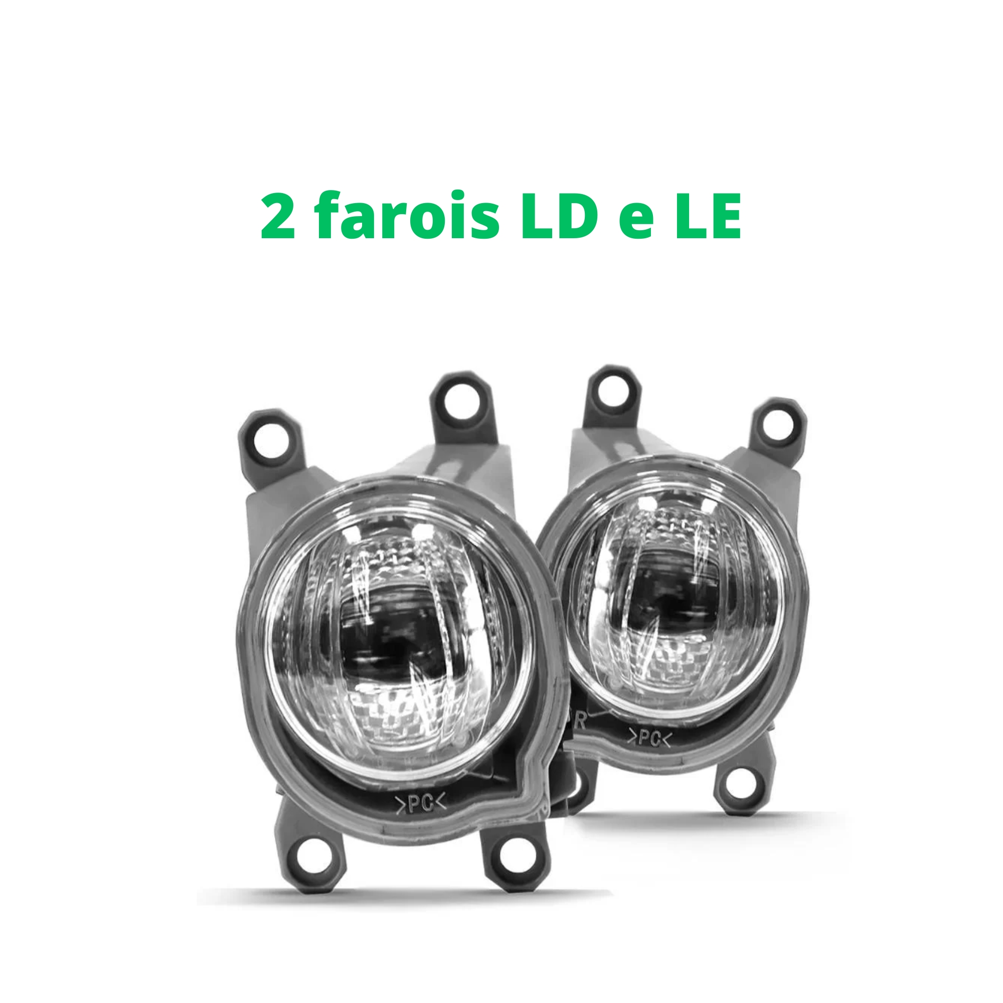 Kit Farol De Milha Hilux 2021 Botão Original Moldura Preta 2 Farois LD e LE - Suits STS537TA