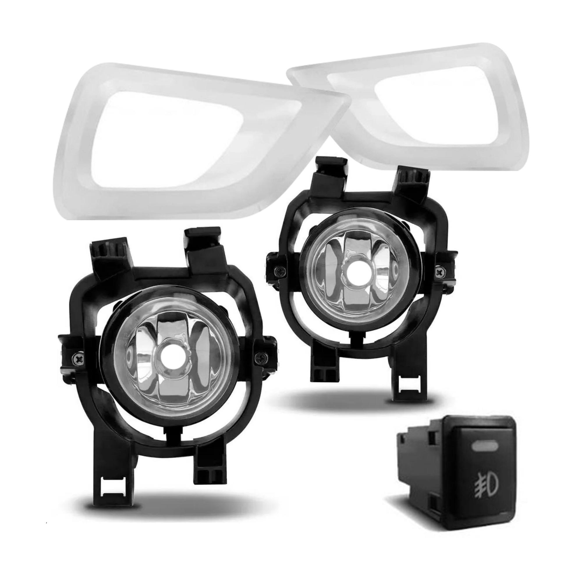 Kit Farol De Milha Frontier 2017-2020 Moldura Cromo Botão Modelo Original Suits - STS318NS